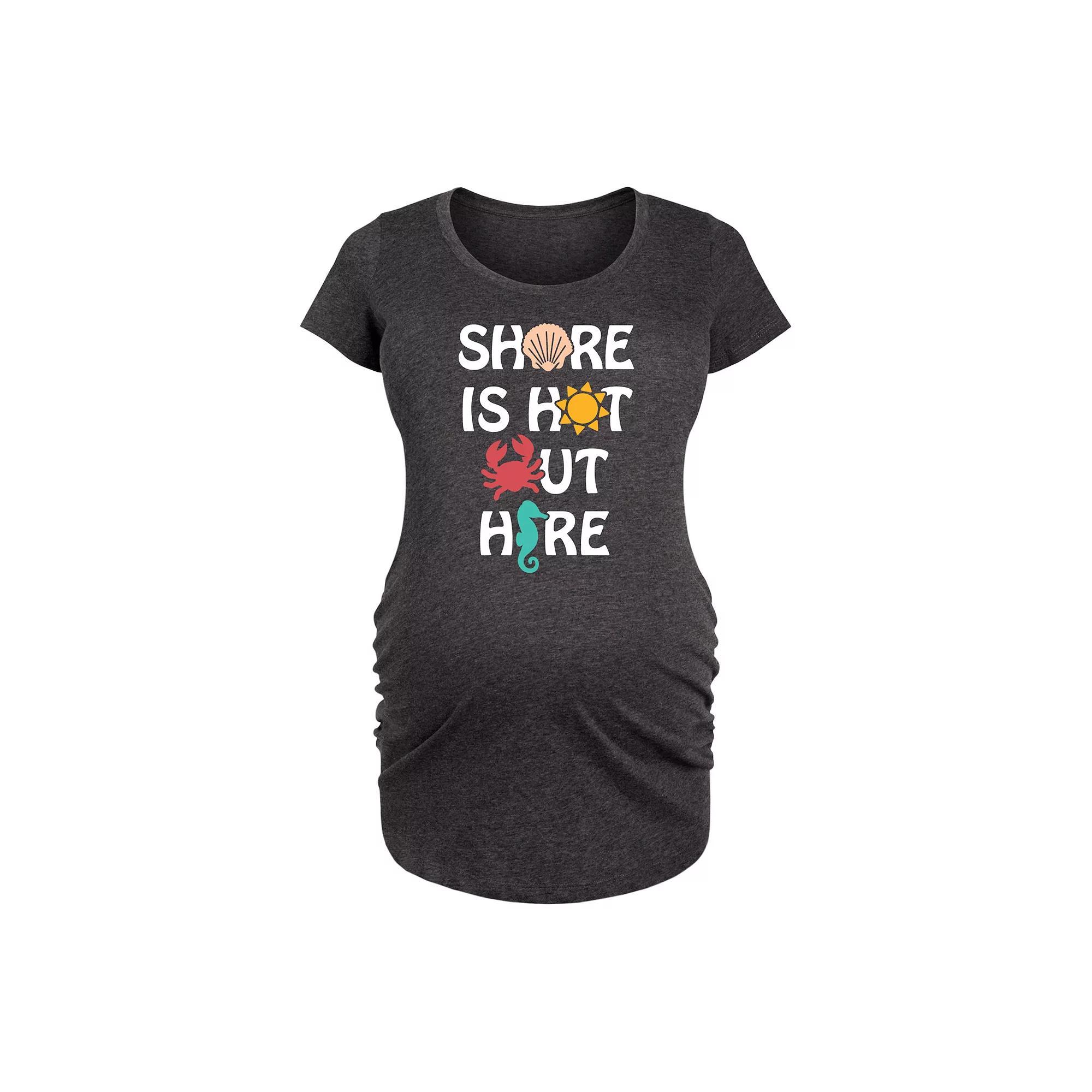 Maternity Shore is Hot Out Here Graphic Tee, Womens Blue Product Image