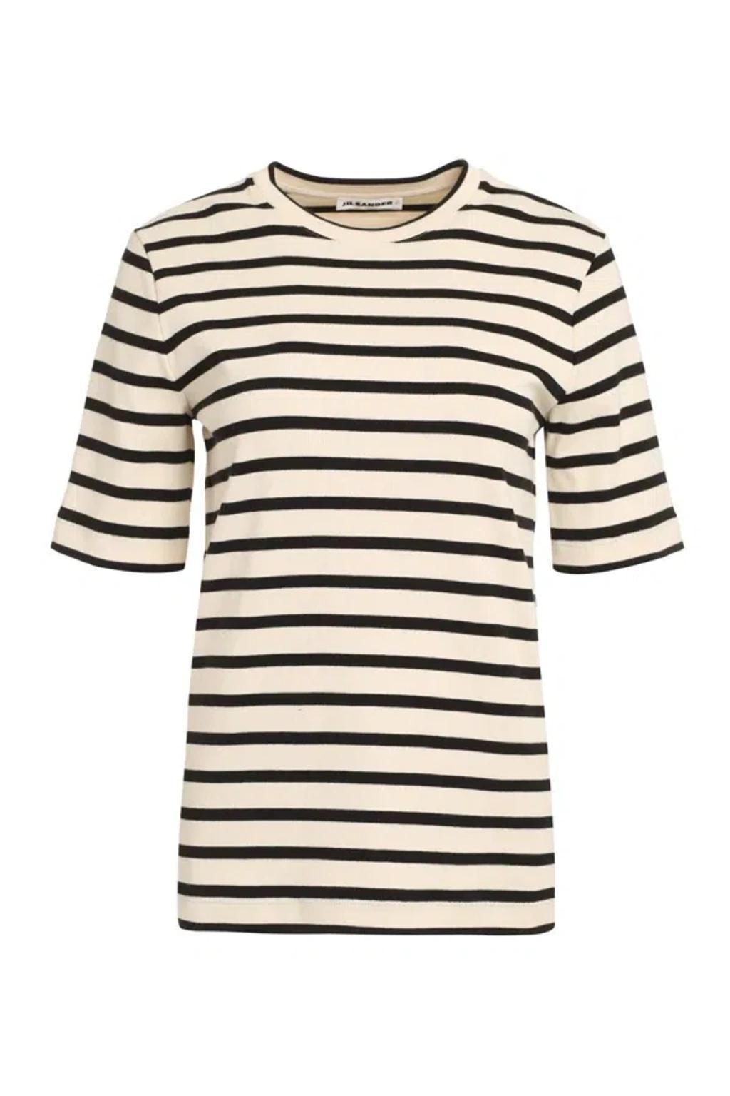 JIL SANDER Cotton Crew-neck T-shirt In Green Product Image
