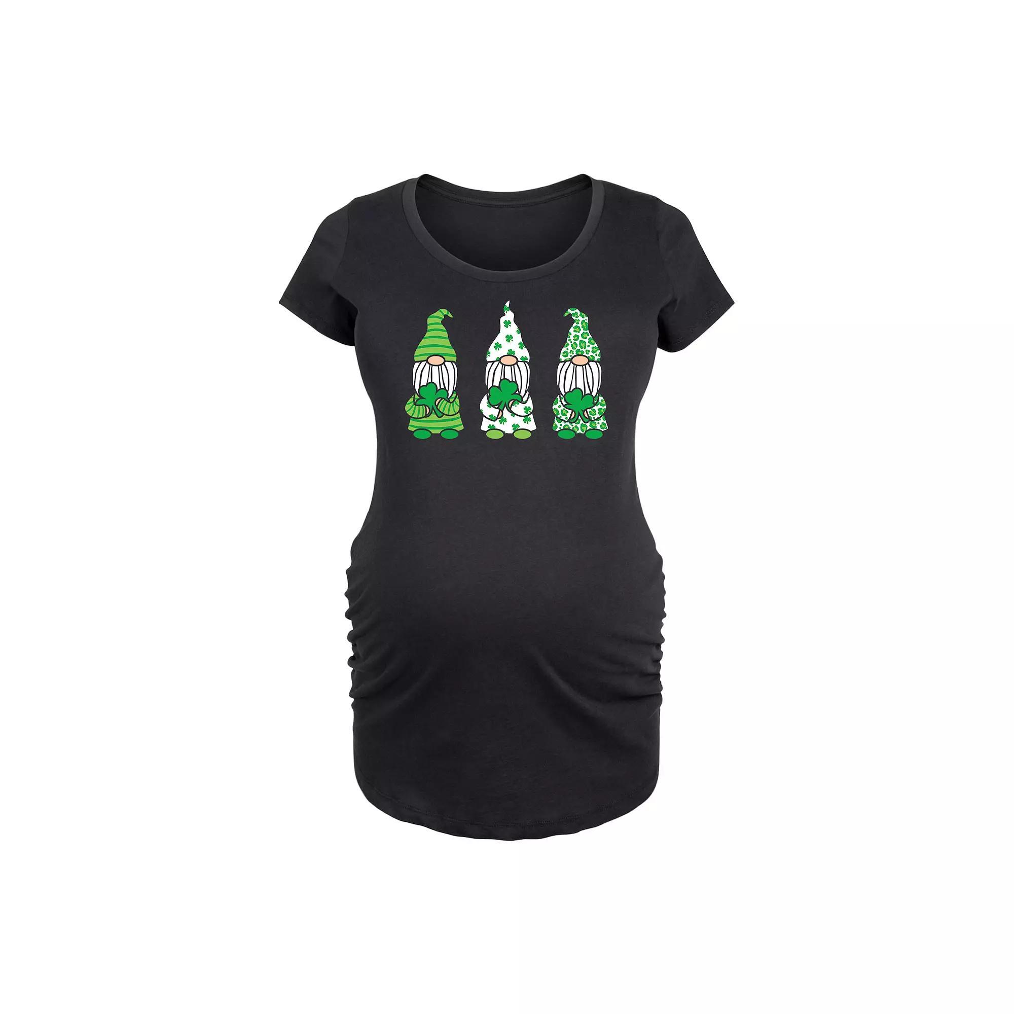 Maternity Be Kind Colorful Letters Graphic Tee, Womens Heather Grey Product Image