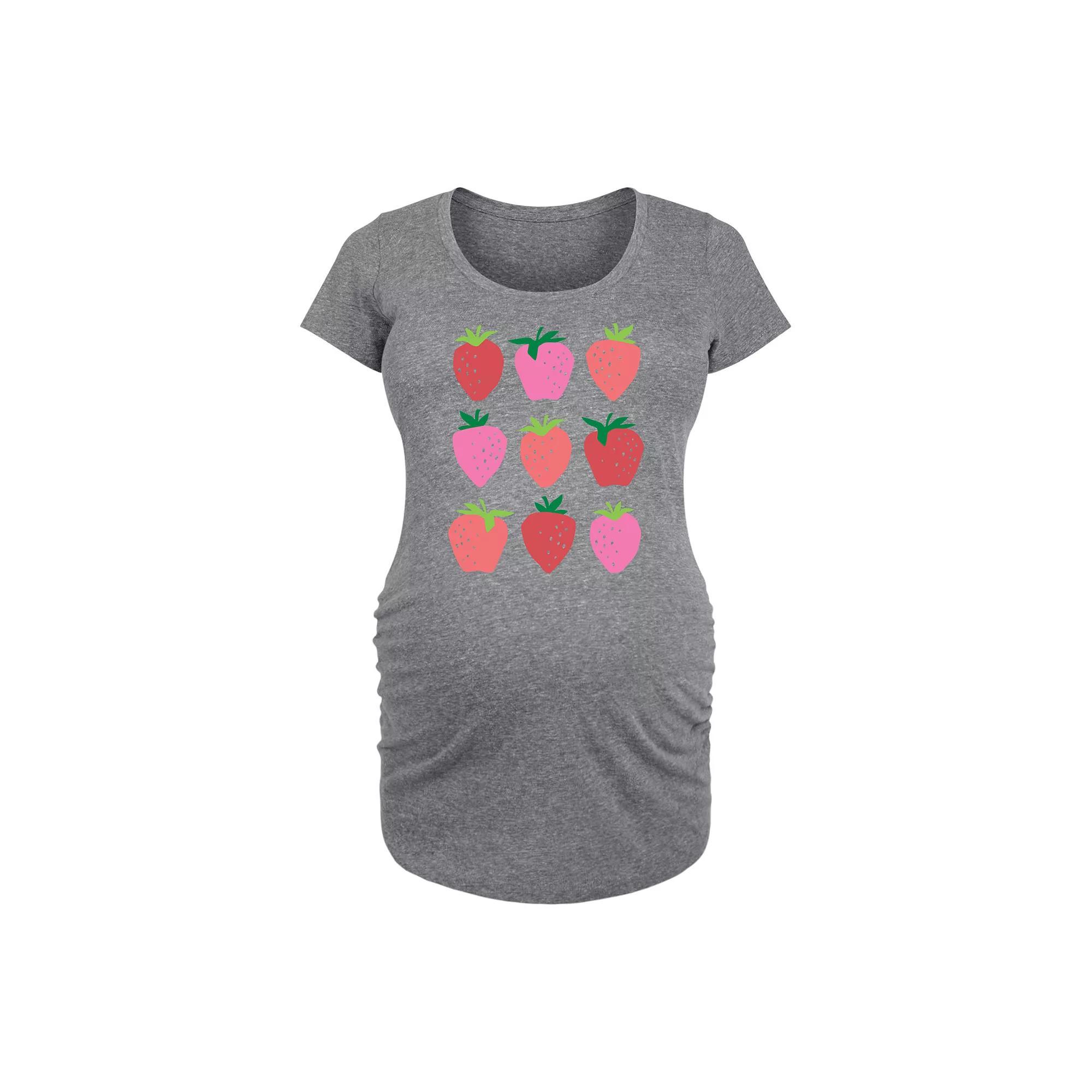 Disneys Minnie Mouse Maternity Summer Days Graphic Tee, Womens Grey Gray Product Image