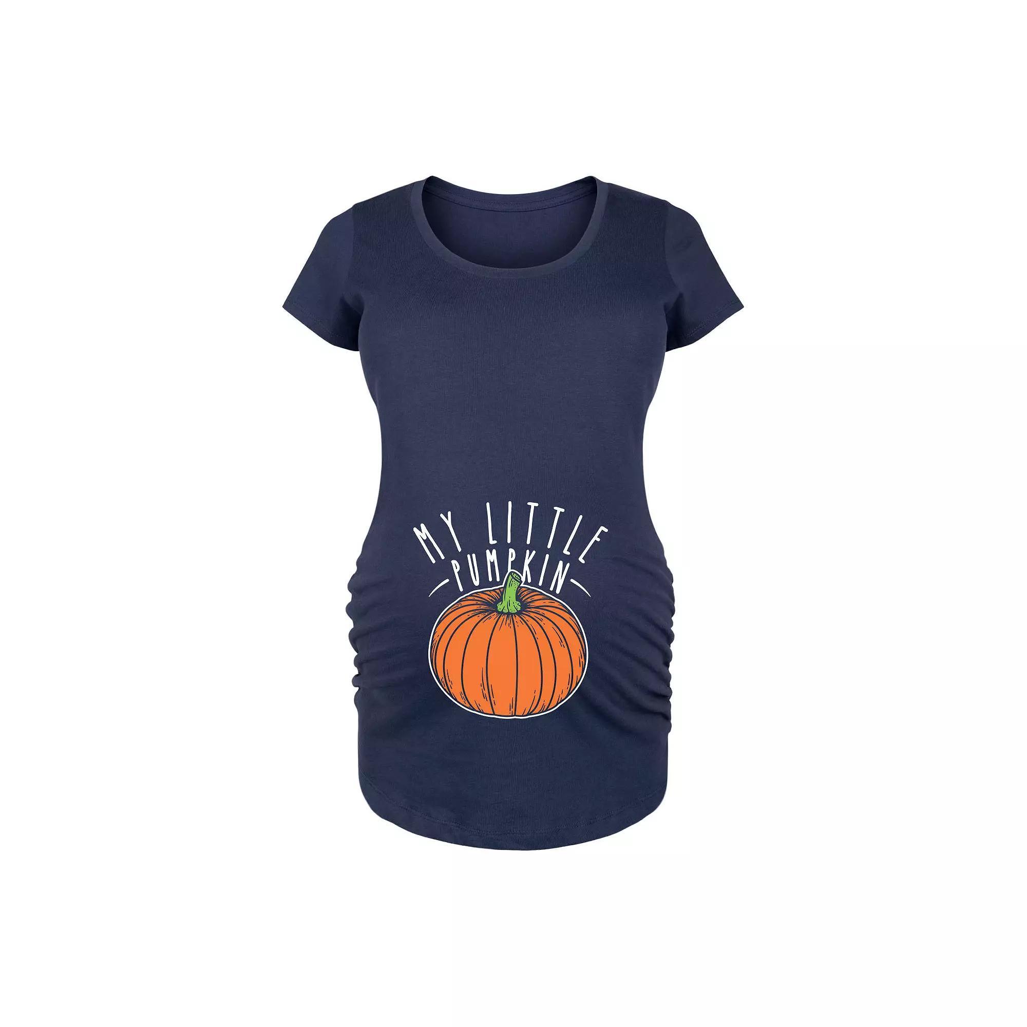 Maternity Decorative Blue Heart Graphic Tee, Womens Product Image
