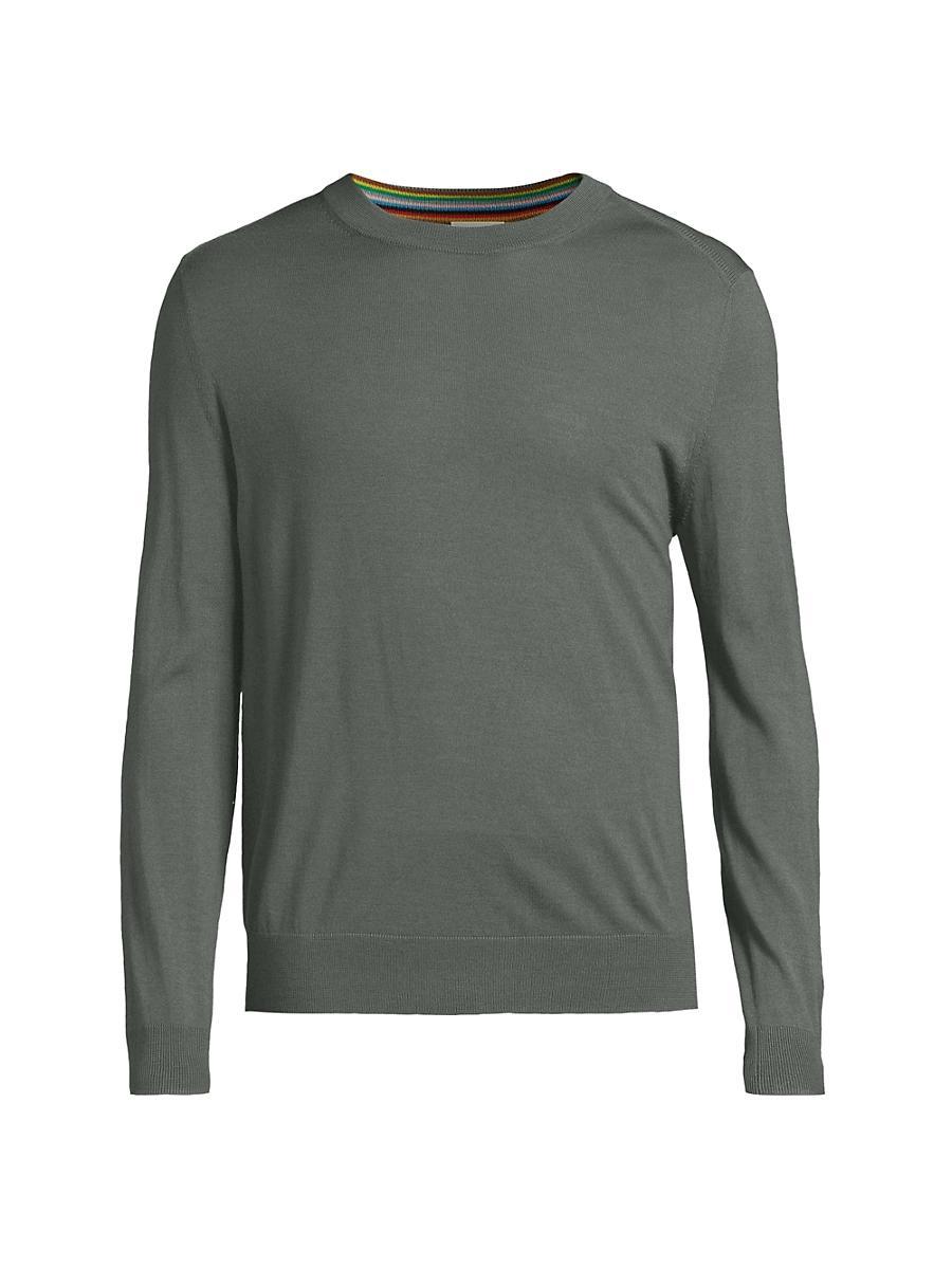 Mens Merino Wool Crewneck Sweater Product Image
