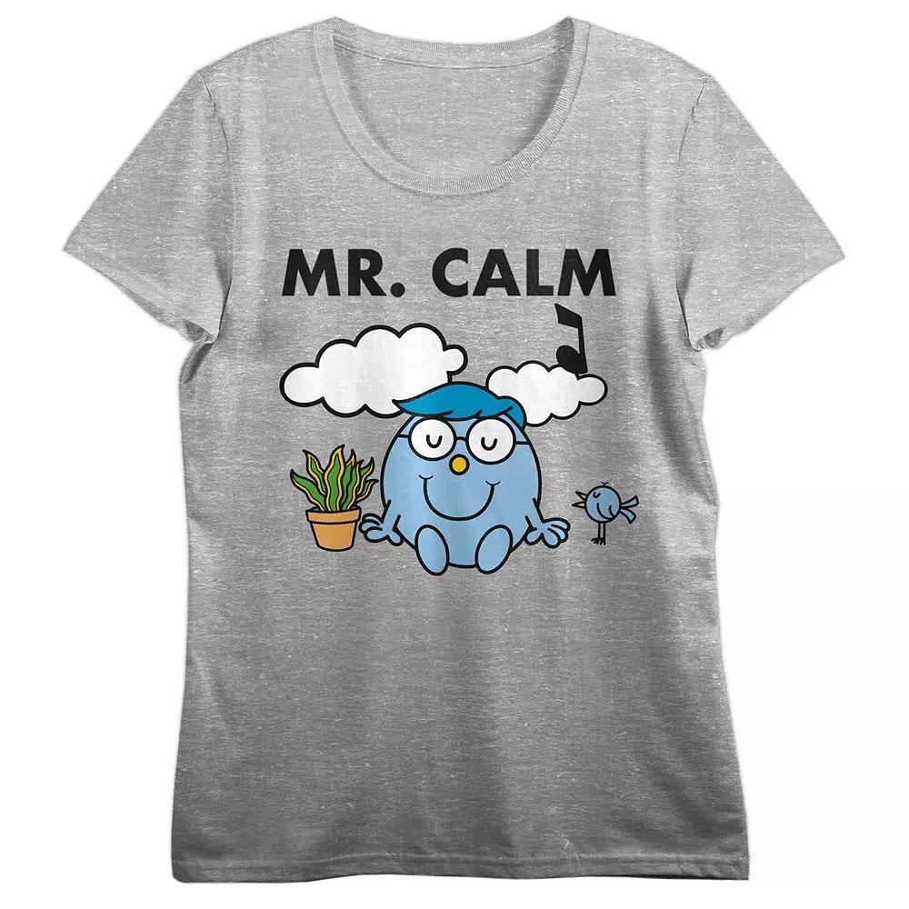 Juniors' Mr. Men And Little Miss Crewneck Tee, Girl's, Size: Medium, Gray Product Image