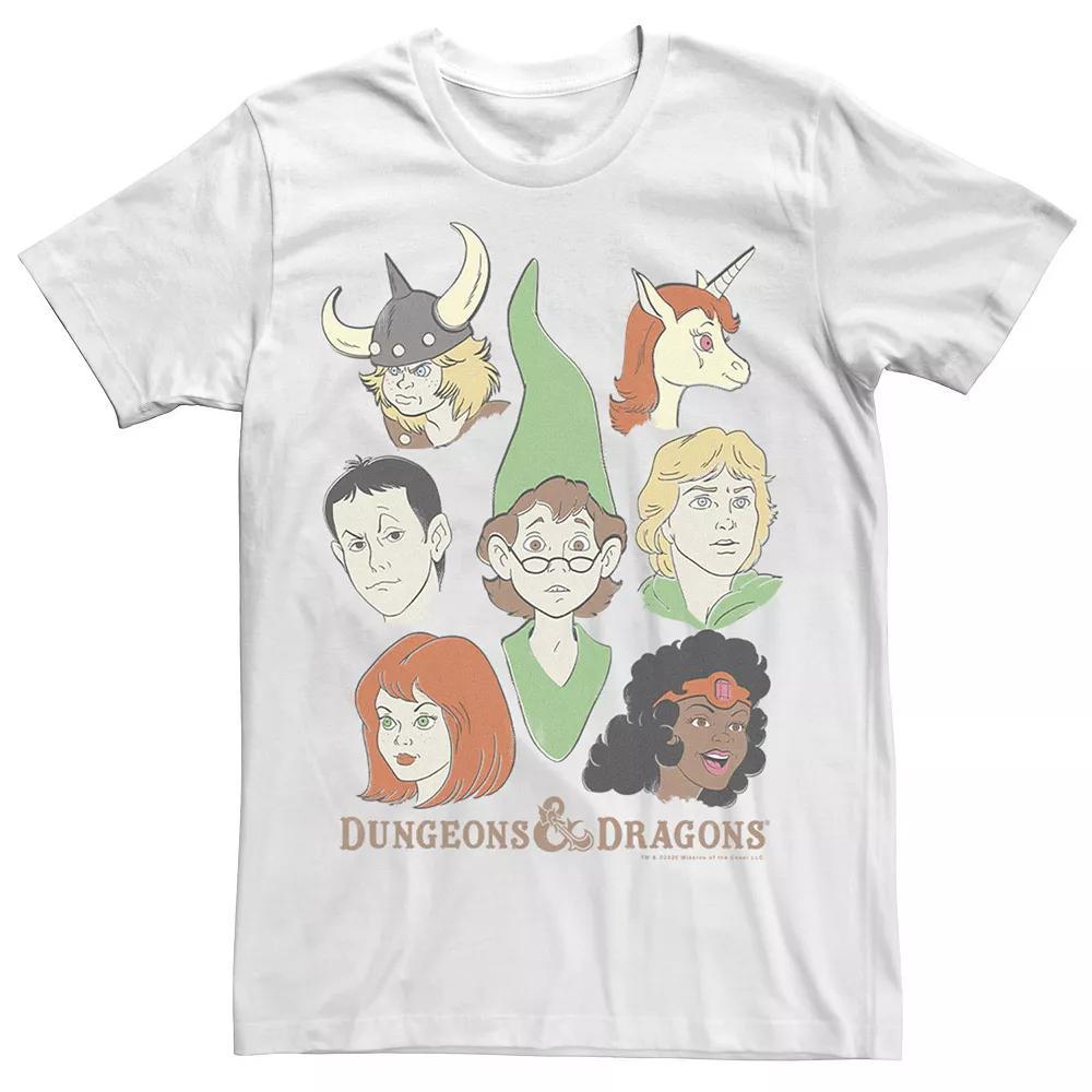 Big & Tall Dungeons And Dragons Cartoon Group Shot Tee, Men's, Size: 4XL Tall, White Product Image