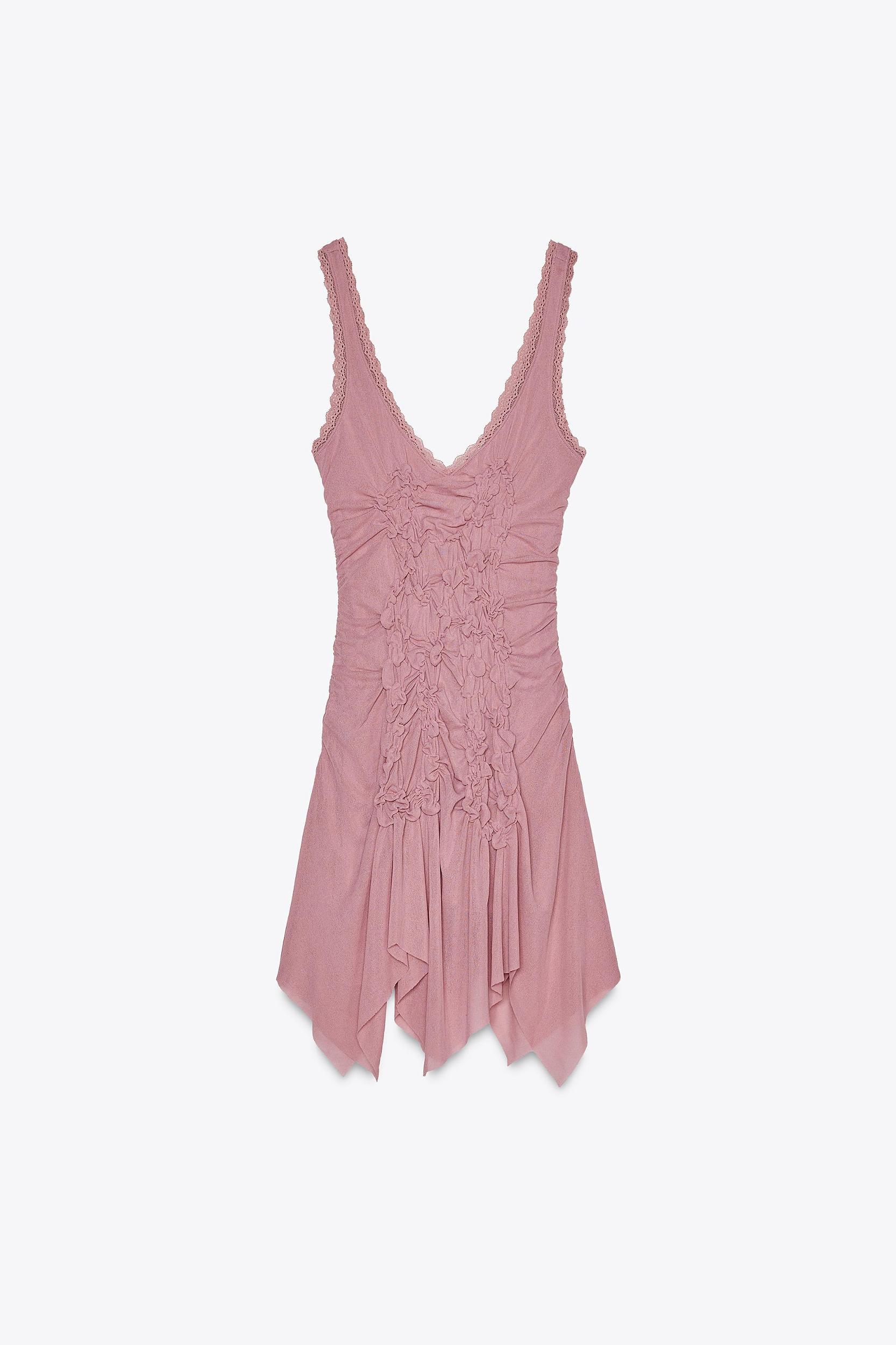 ASYMMETRIC GATHERED MINI DRESS Product Image