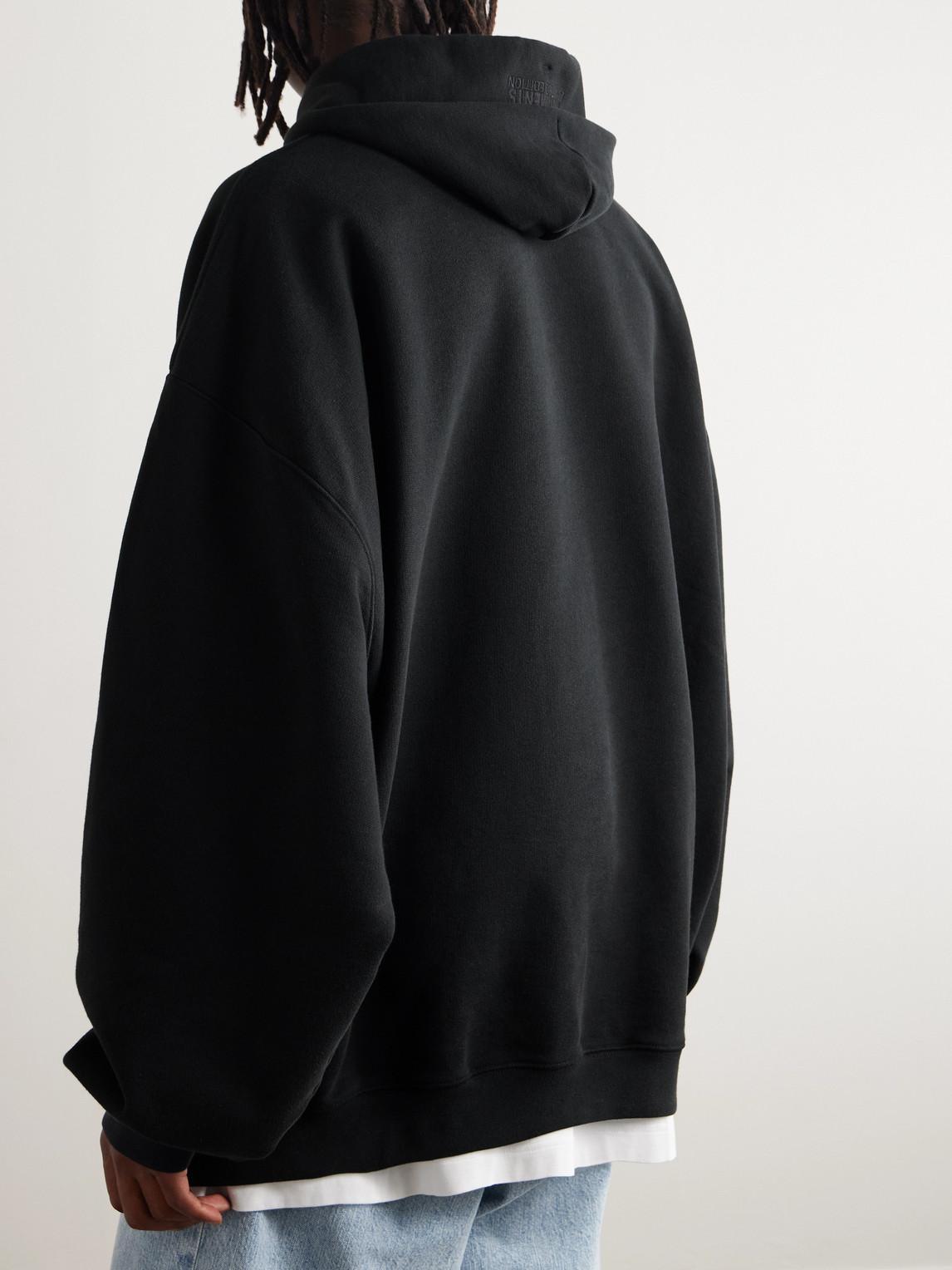 graphic-print cotton hoodie Product Image