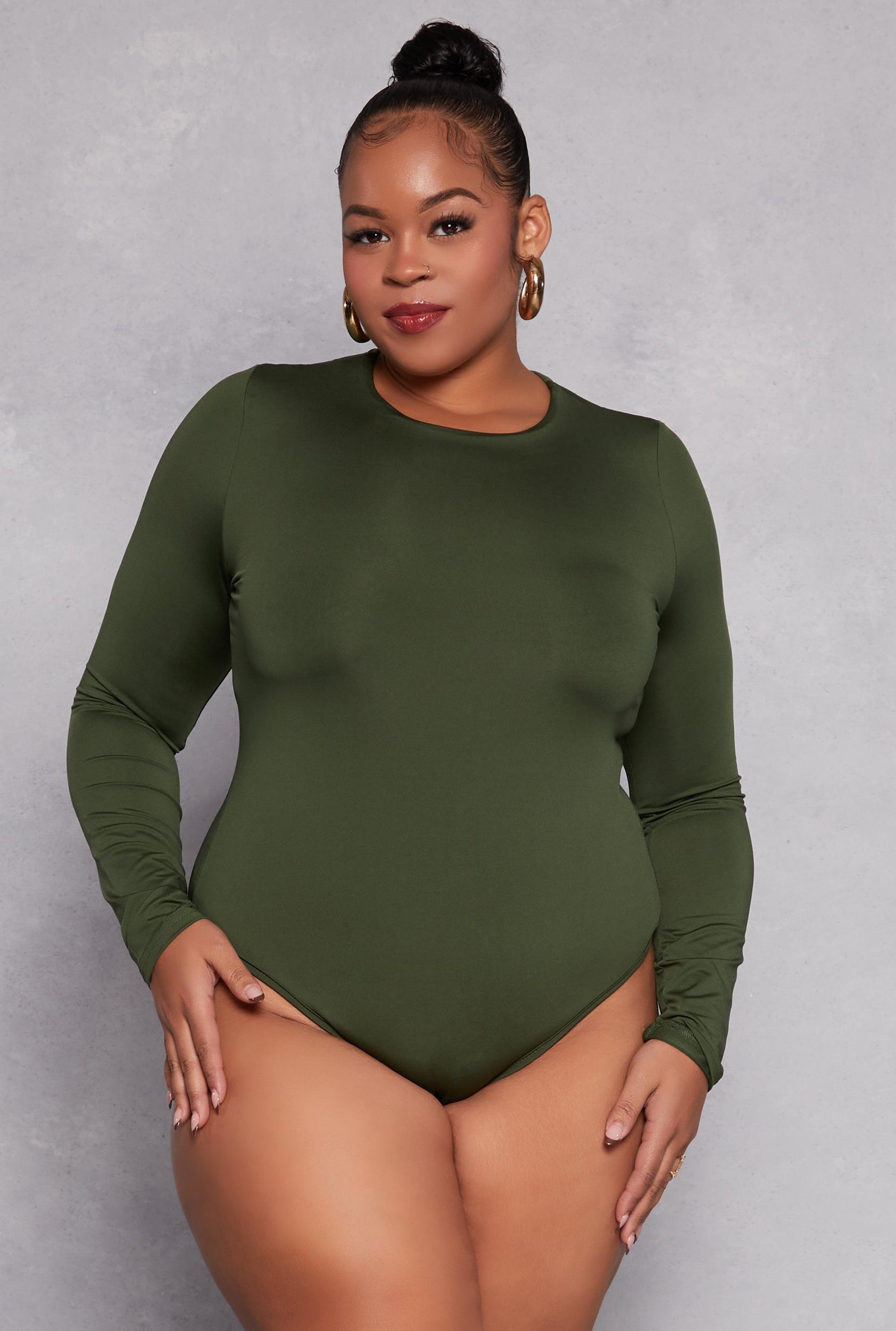 Womens Plus Size Daisy Double Layer Bodysuit Product Image