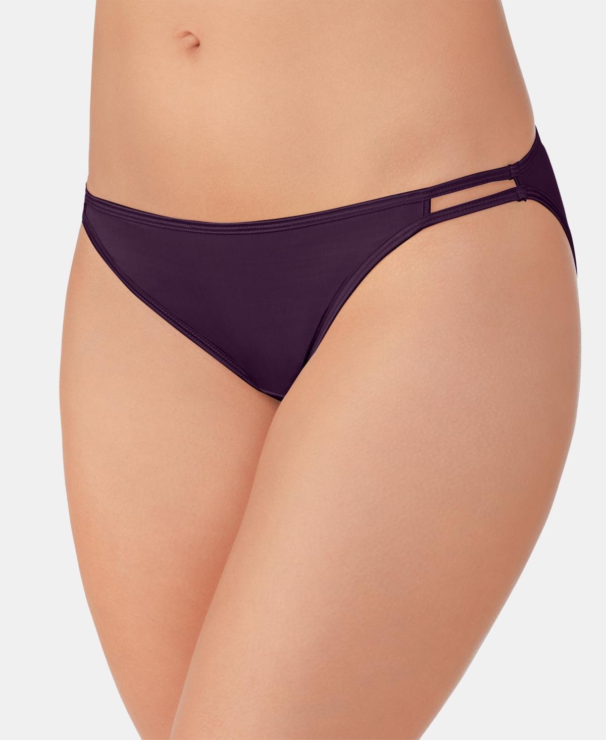Plus Size Vanity Fair Lingerie Illumination String Bikini 18810, Womens Steele Purple Product Image