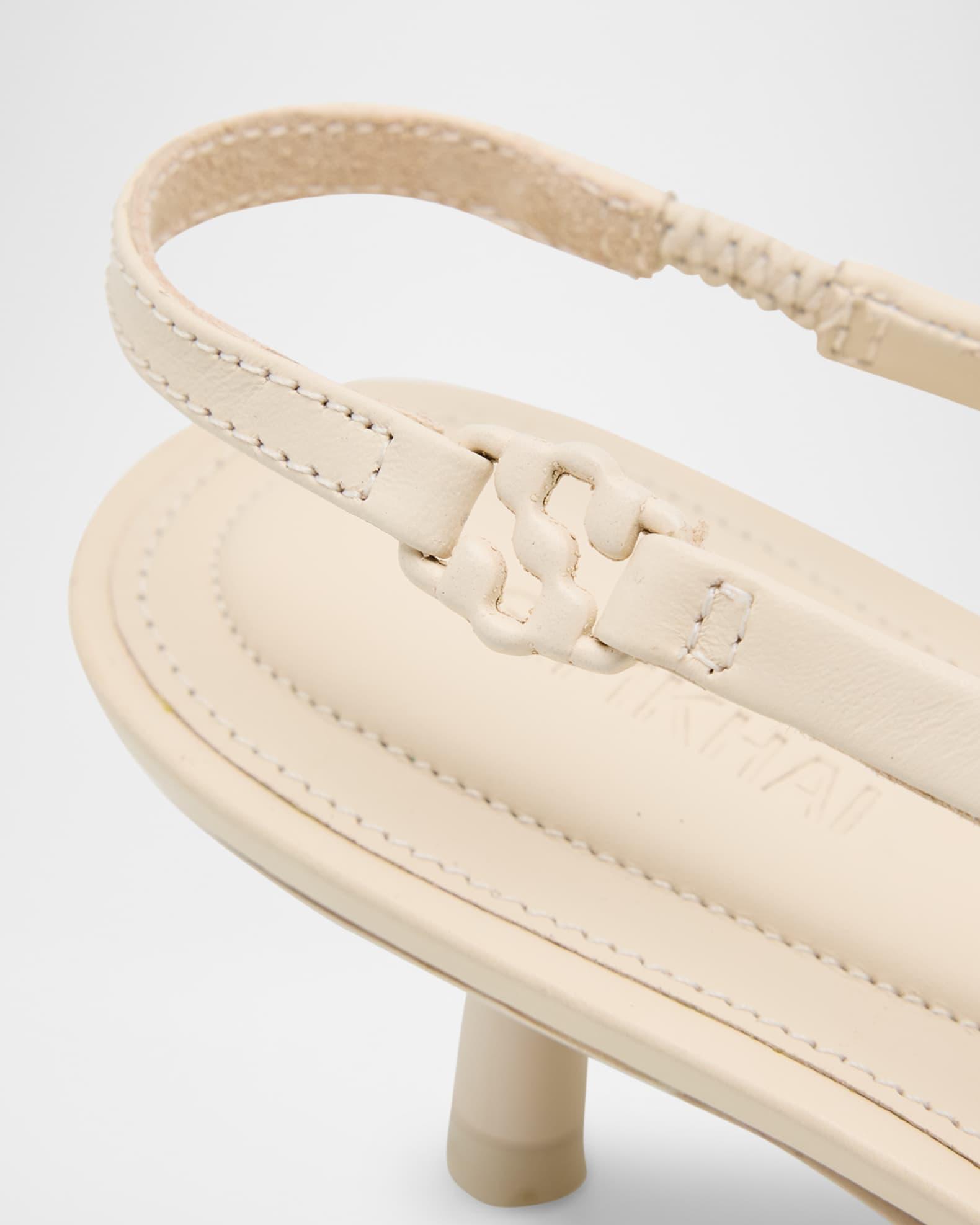 Sylvie Leather Kitten Ballerina Pumps Product Image