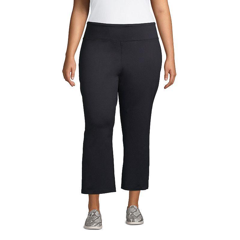 Plus Size Lands' End Active Crop Yoga Pants, Women's, Size: 2XL, Green Moss Product Image