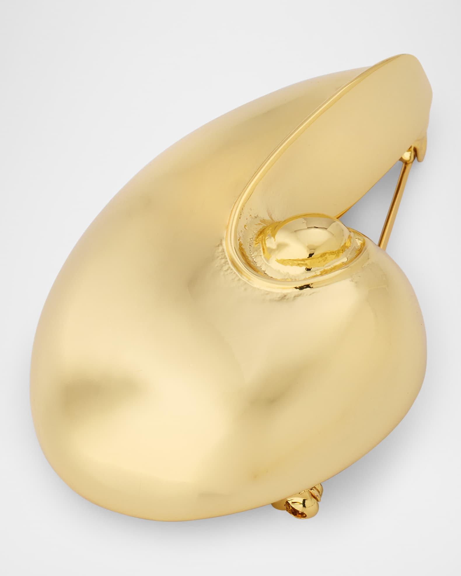 Golden Seashell Brooch Product Image