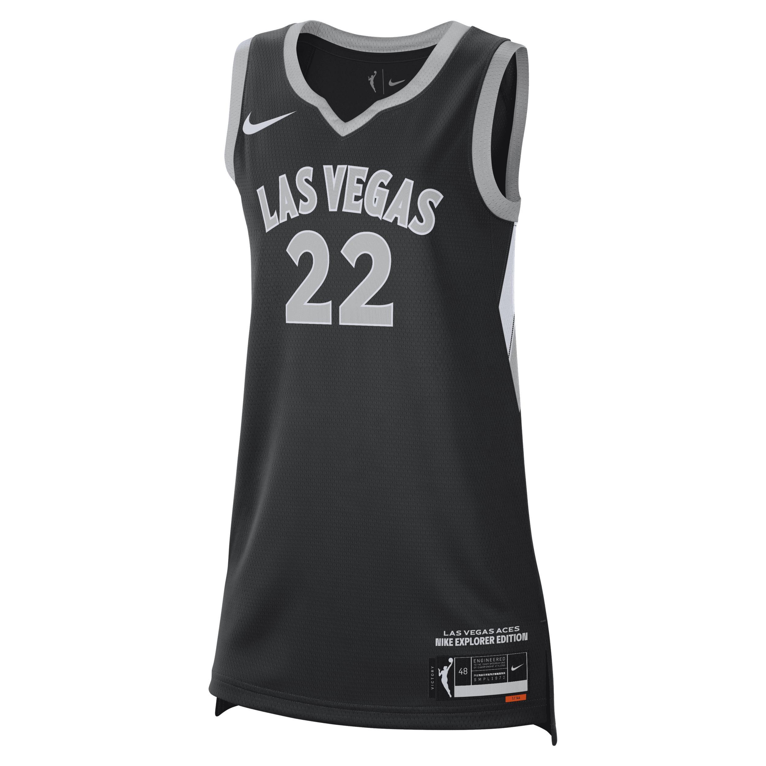 Unisex Nike A'ja Wilson Black Las Vegas Aces Explorer Edition Player Jersey, Adult Unisex, Size: Small, Wnb Black Product Image