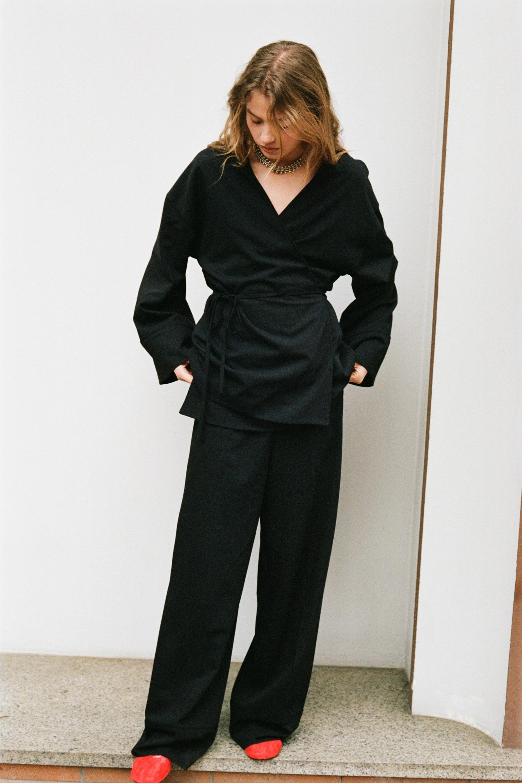WRAP KIMONO BLAZER Product Image