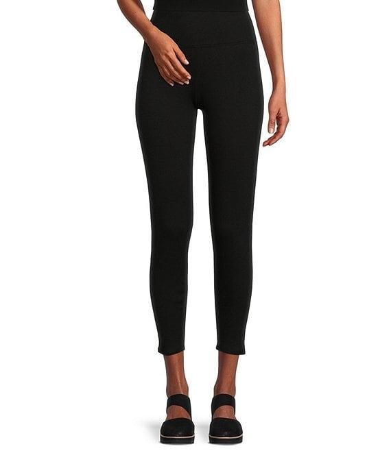 Eileen Fisher Tencel™ Organic Cotton Knit Jersey High Waisted Slim Ankle Leggings Product Image