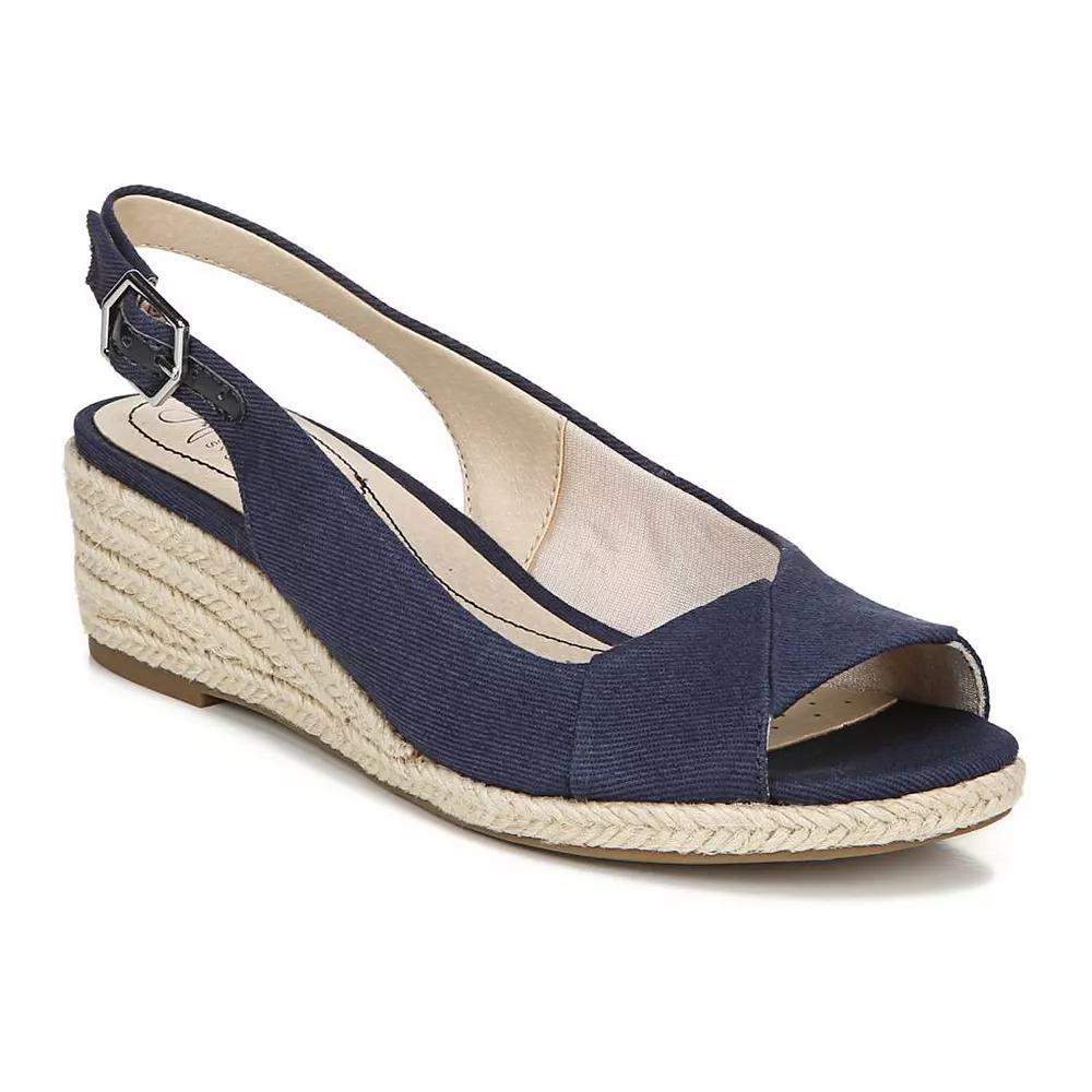 LifeStride Socialite Women's Wedge Sandals, Size: 6 Wide, Blue Product Image