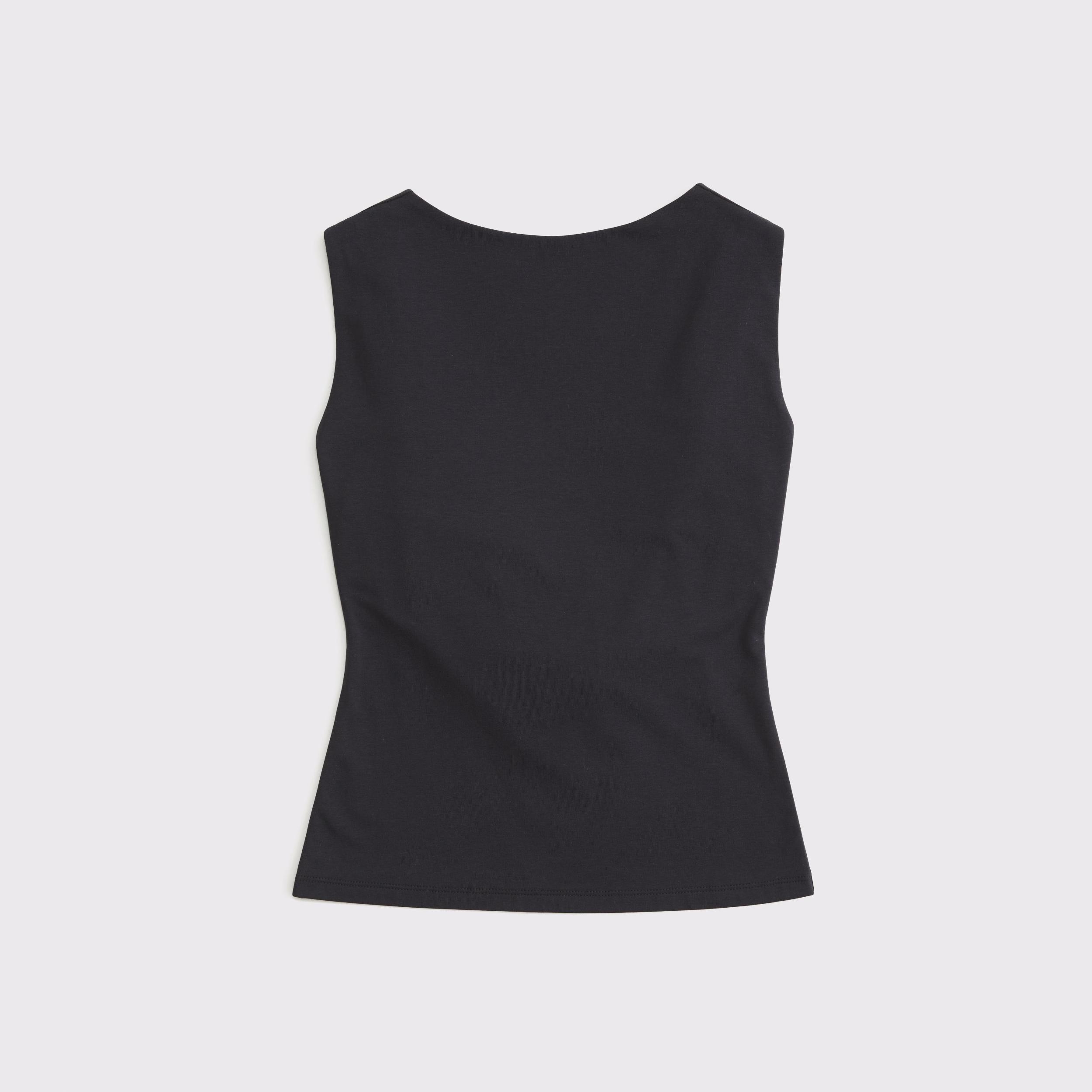 Draped Cowl Hardware Back Top Product Image