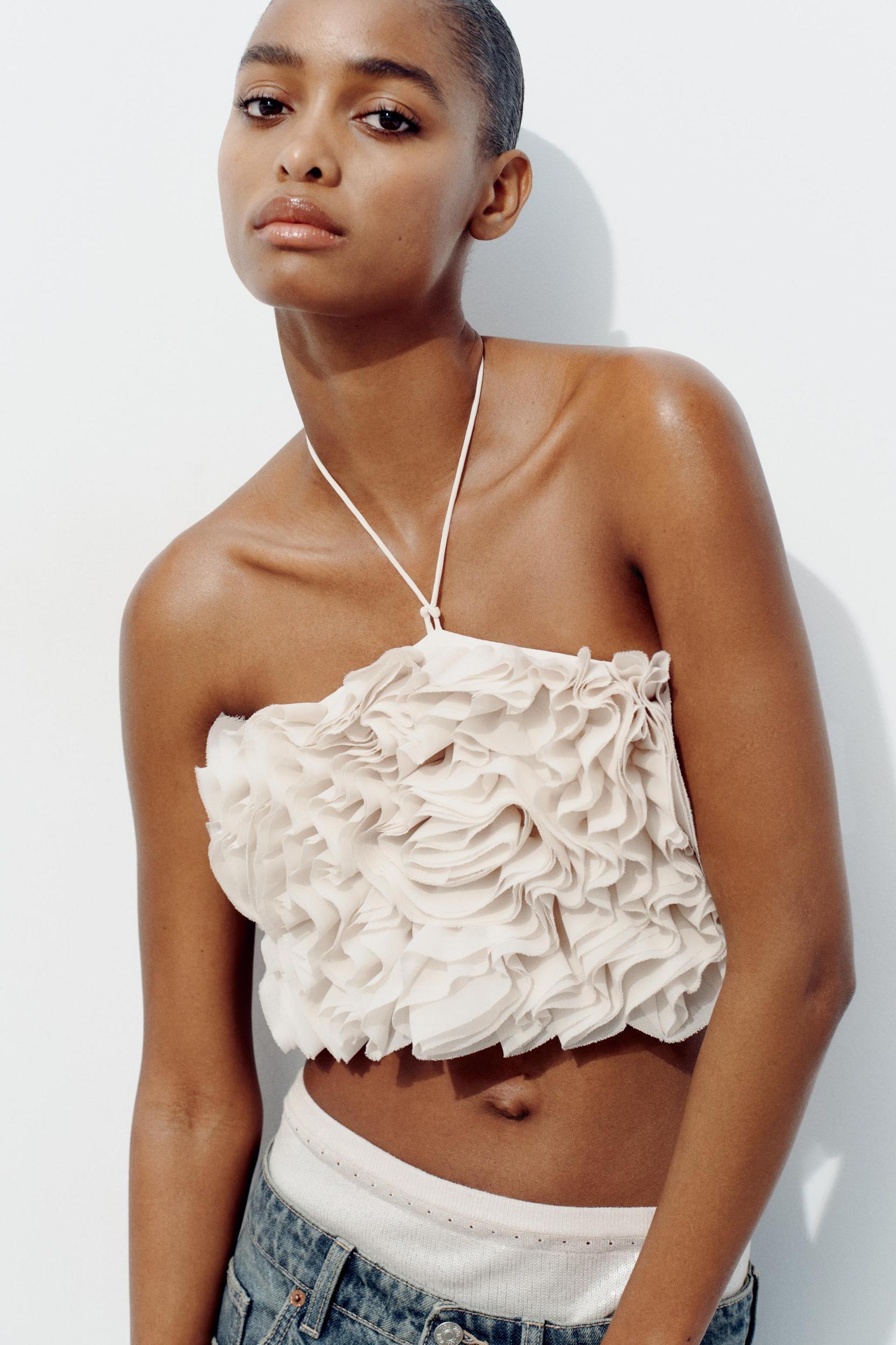 FLORAL BANDEAU TOP Product Image