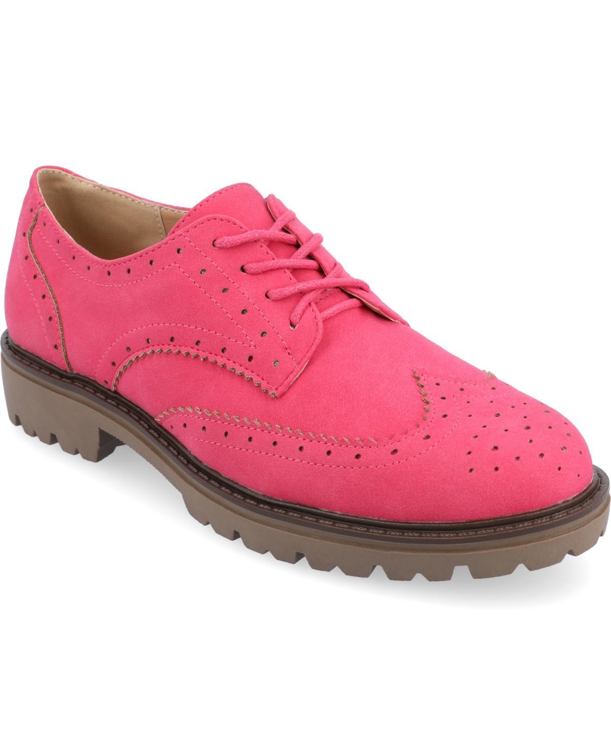 Journee Claudiya Tru Comfort Foam Womens Oxford Shoes Brown Product Image