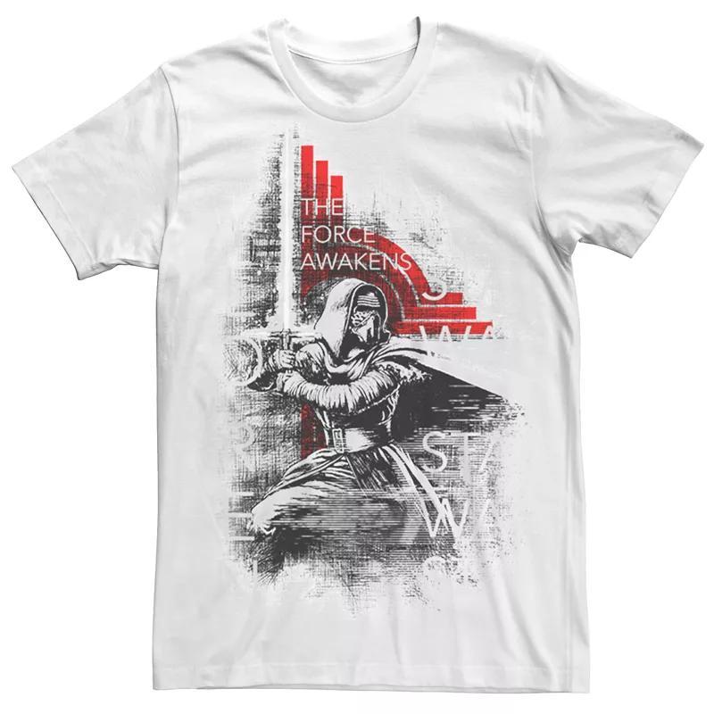 Men's Star Wars Kylo Ren Vintage Style Portrait Tee, Size: Large, White Product Image