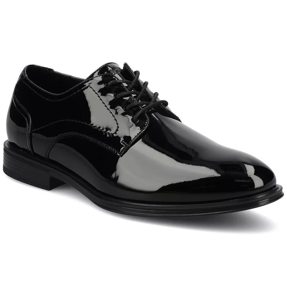 VANCE Barclay Men's Plain Toe Comfort Oxford Shoes in Regular and Wide, Size: 12 Wide, Patent Black Product Image