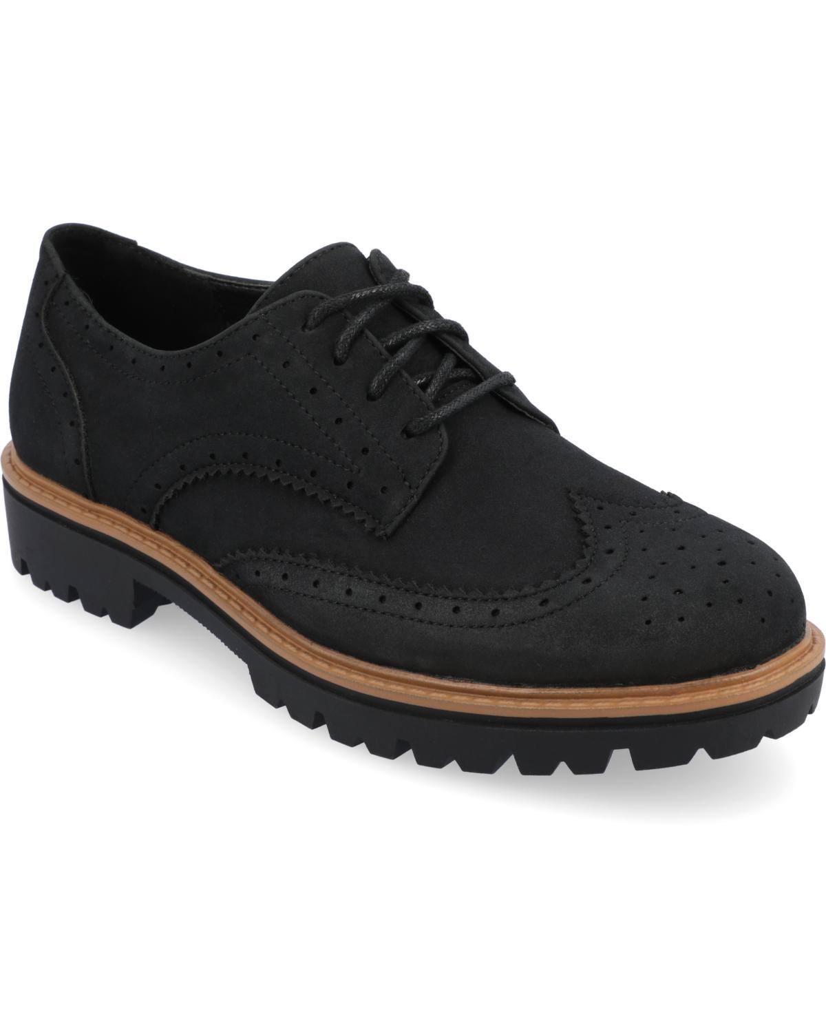 Journee Claudiya Tru Comfort Foam Womens Oxford Shoes Brown Product Image