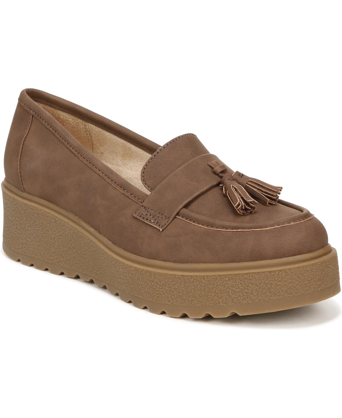 SOUL Naturalizer Josie Womens Platform Slip-on Loafers Brown Gray Product Image