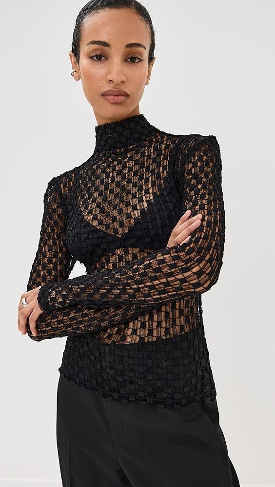 Róhe Geometrical Lace Top | Shopbop Product Image