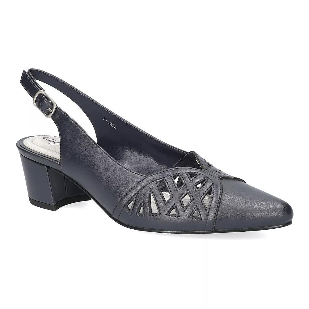 Easy Street Bizzy Women's Slingback Pumps, Size: 7 Wide, White Product Image