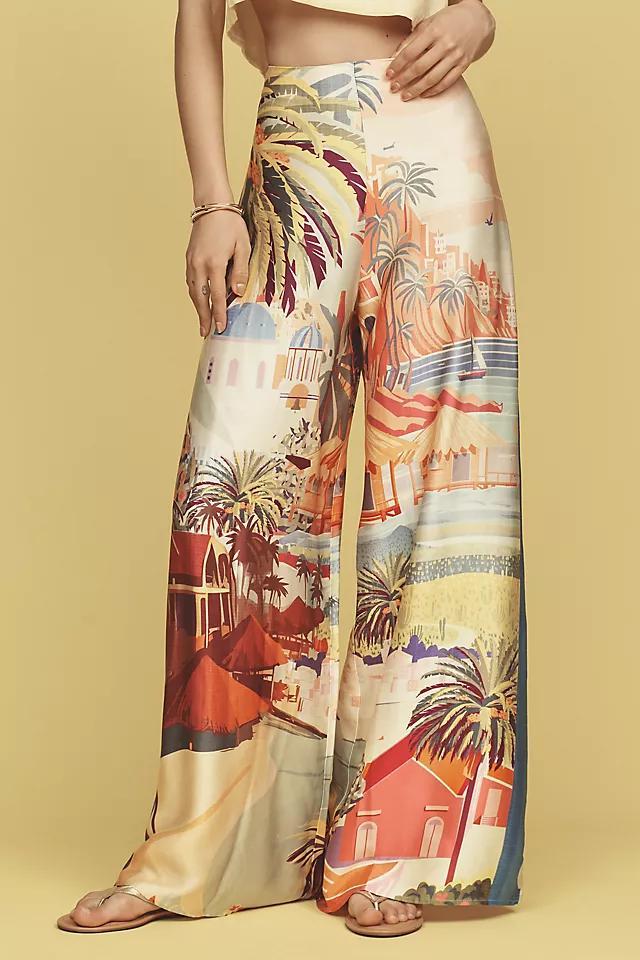 Corey Lynn Calter Tropical Print Wide-Leg Pants Product Image