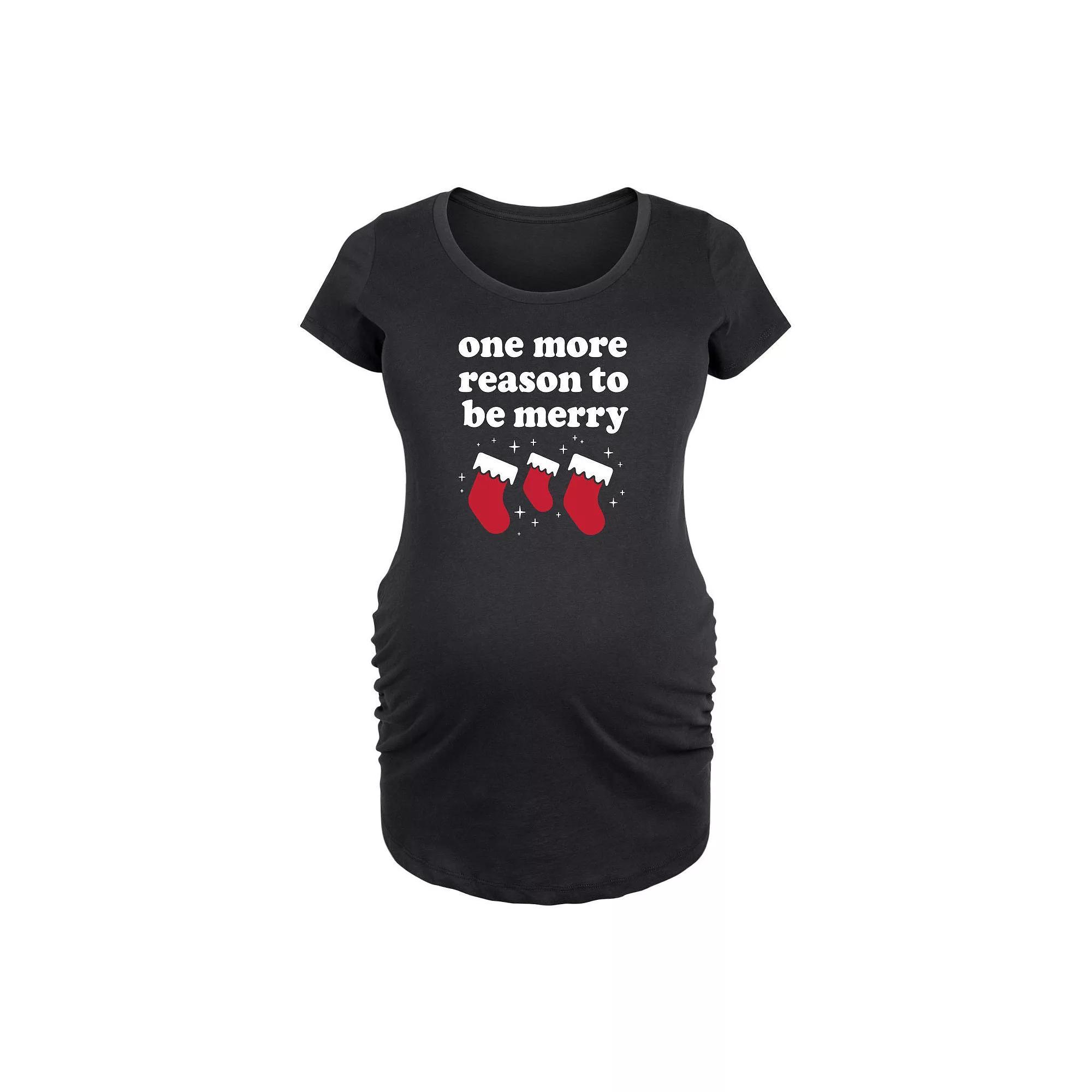 Maternity Shamrock Punch Out Graphic Tee, Women's, Size: XXL, Black Product Image