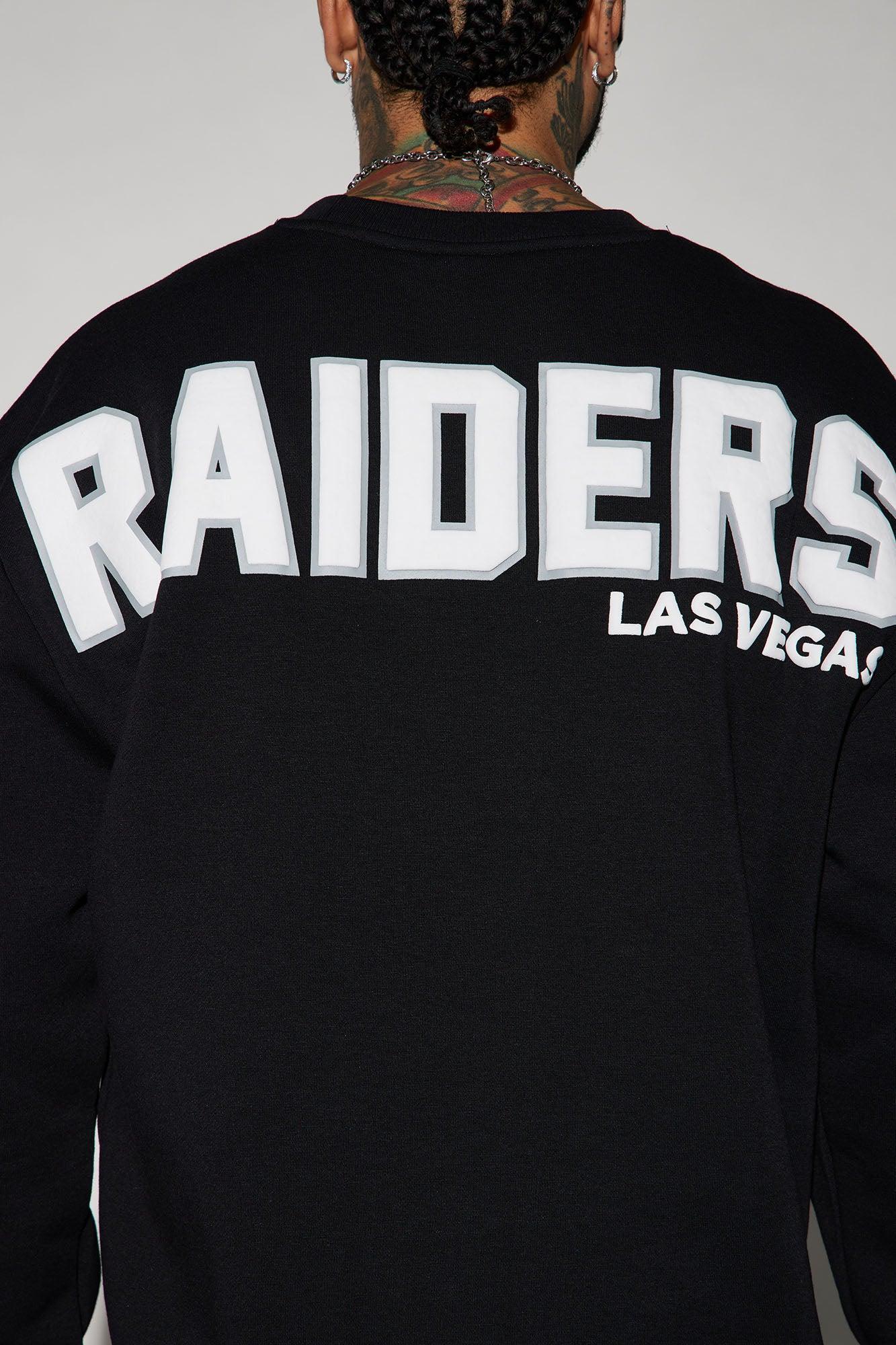 Raiders Higher Education Fleece Crew Neck Sweater - Black/combo Product Image