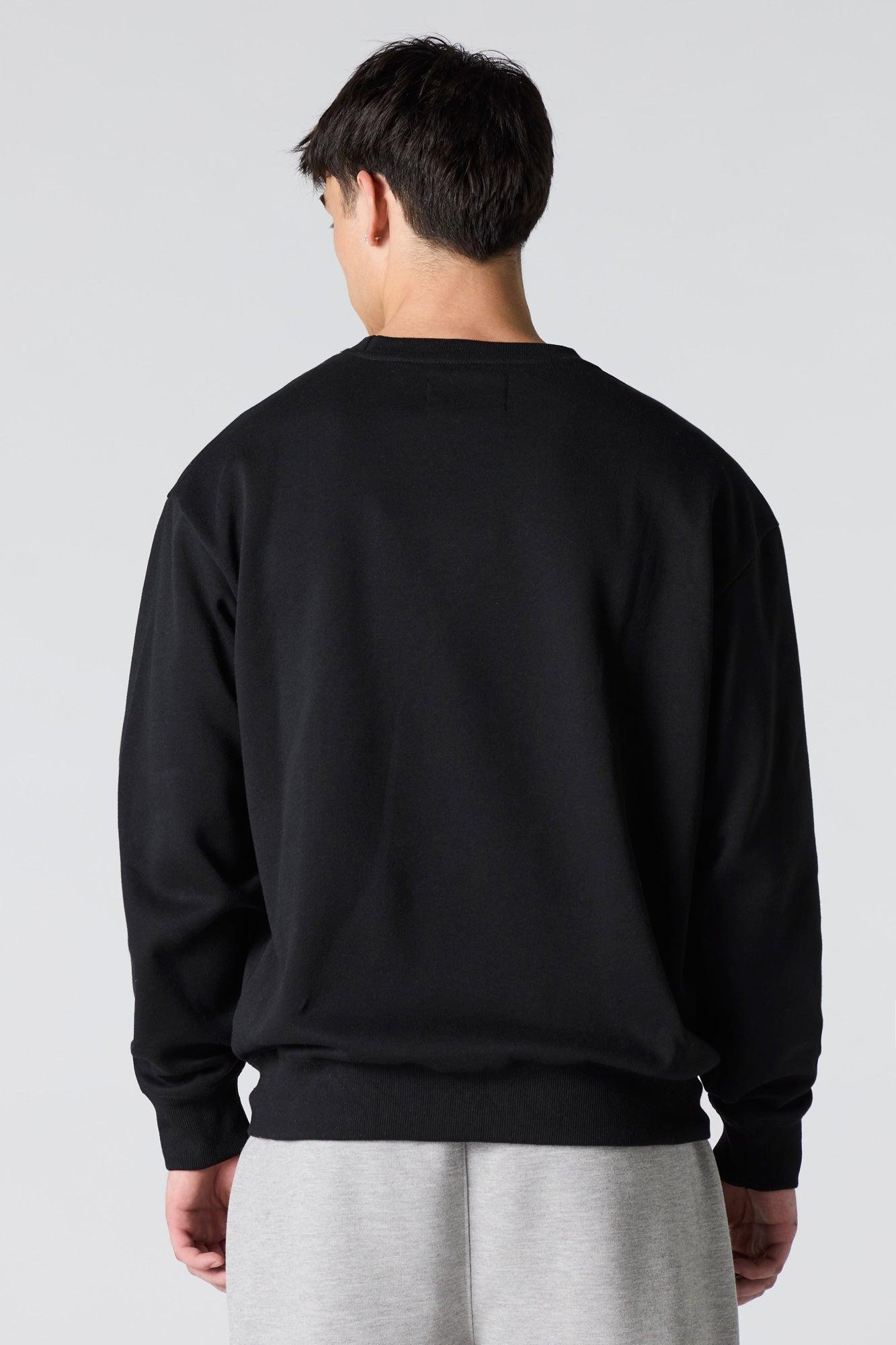 Embroidered Fleece Sweatshirt Male Product Image