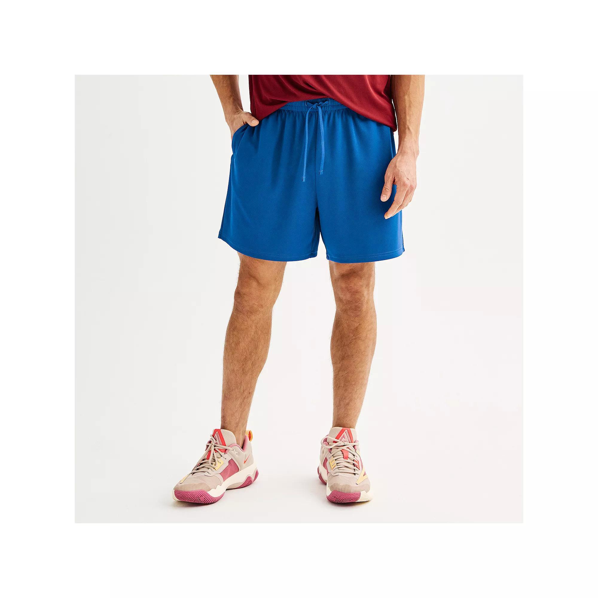 Men's Tek Gear® Above-The-Knee Mesh Shorts, Size: Large, Elegant Blue Product Image