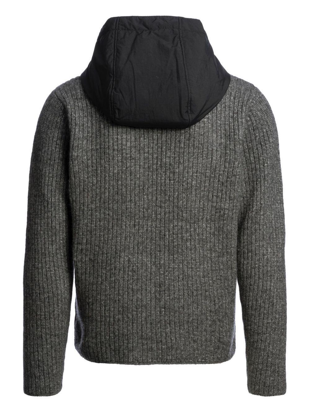 ribbed-knit hoodie Product Image