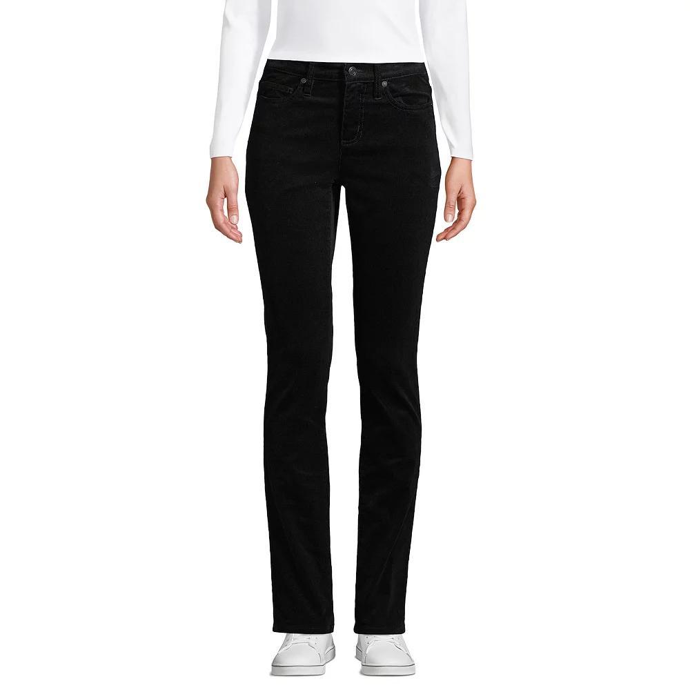 Women's Lands' End Mid-Rise Straight Leg Corduroy Pants, Size: 4X32, Dusty Brick Product Image