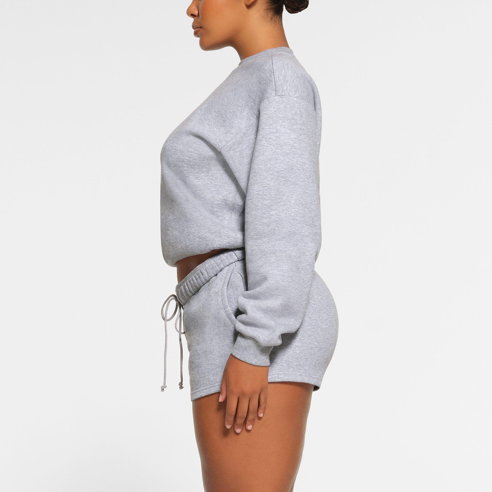 COTTON FLEECE CREWNECK | HEATHER GREY Product Image