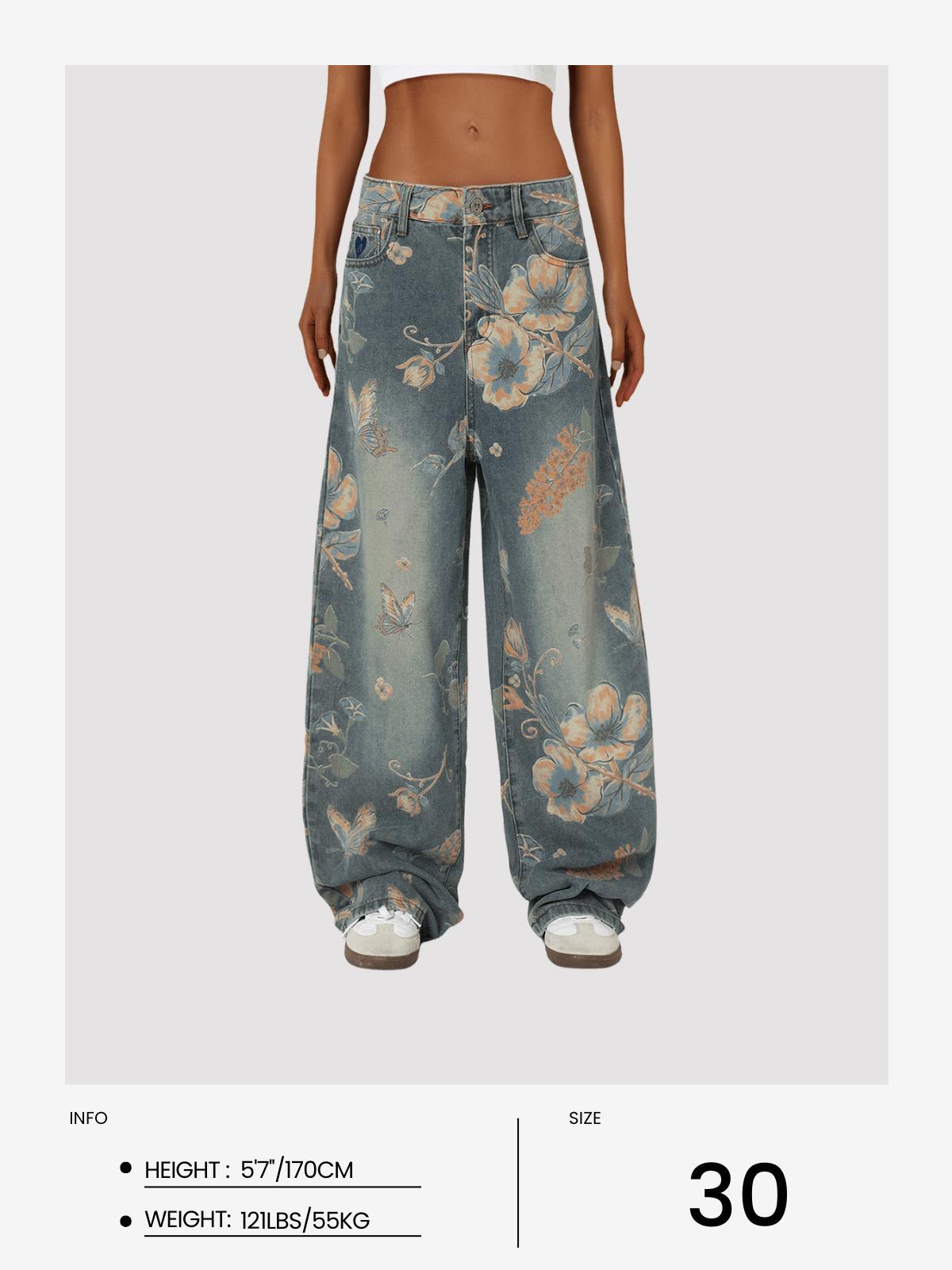 Aelfric Eden Floral Baggy Jeans Product Image