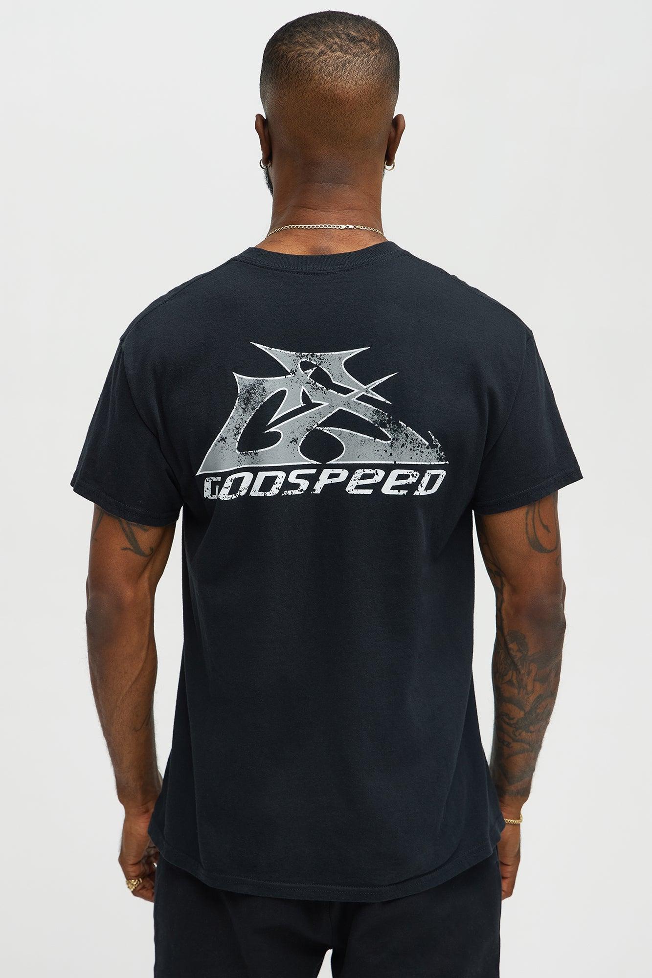 Move Forward Godspeed Short Sleeve Tee - Black Product Image