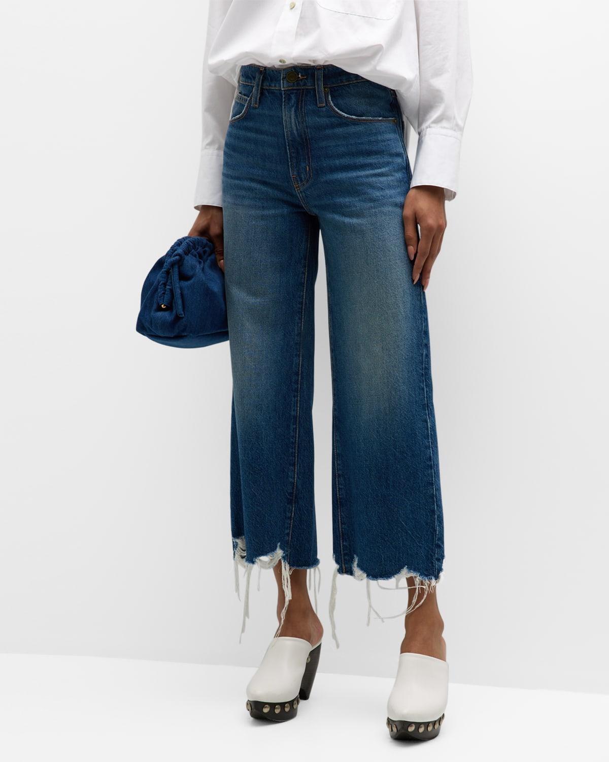 Womens Relaxed Straight-Fit Crop Jeans Product Image