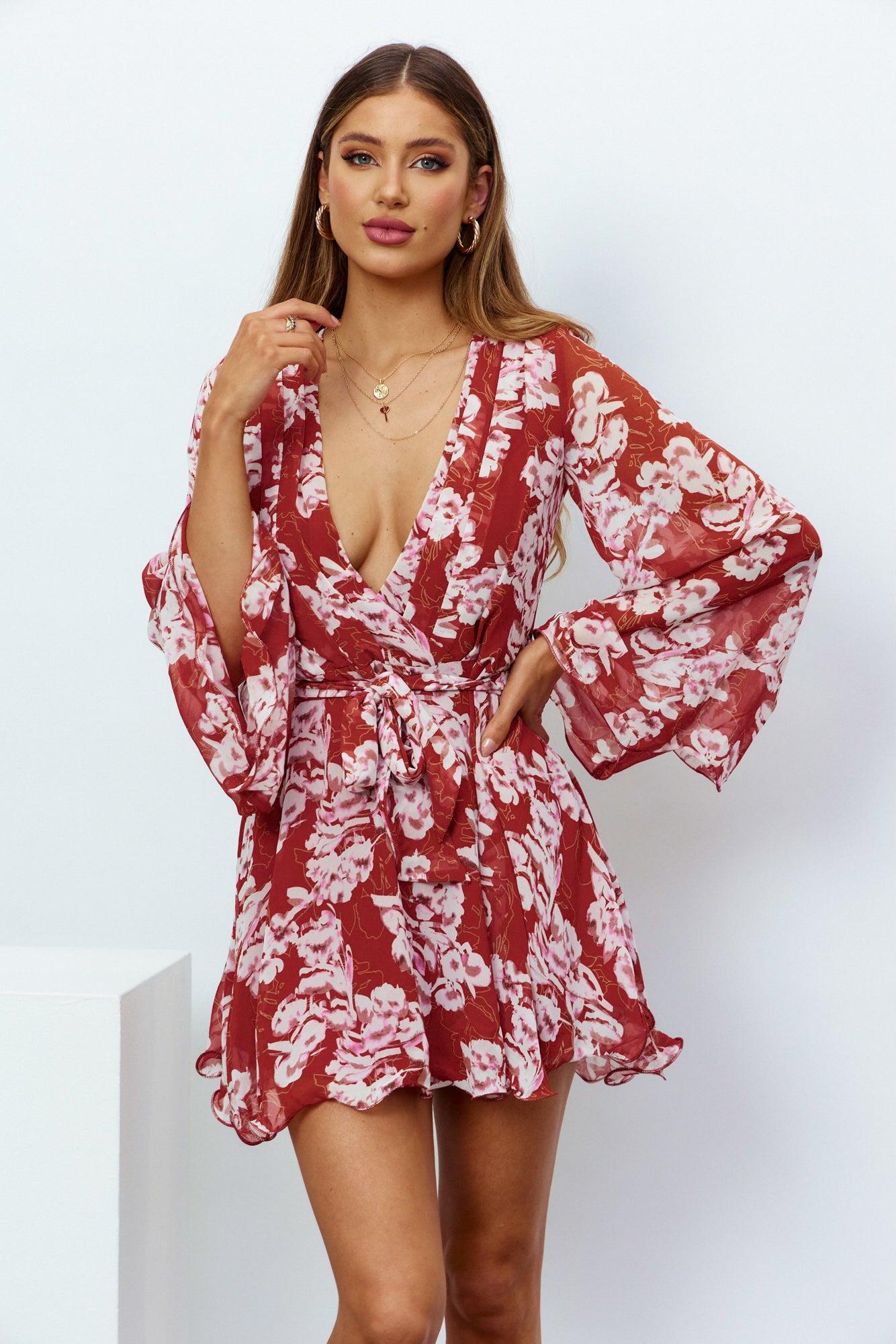 Speak A Little Louder Dress Rust Product Image