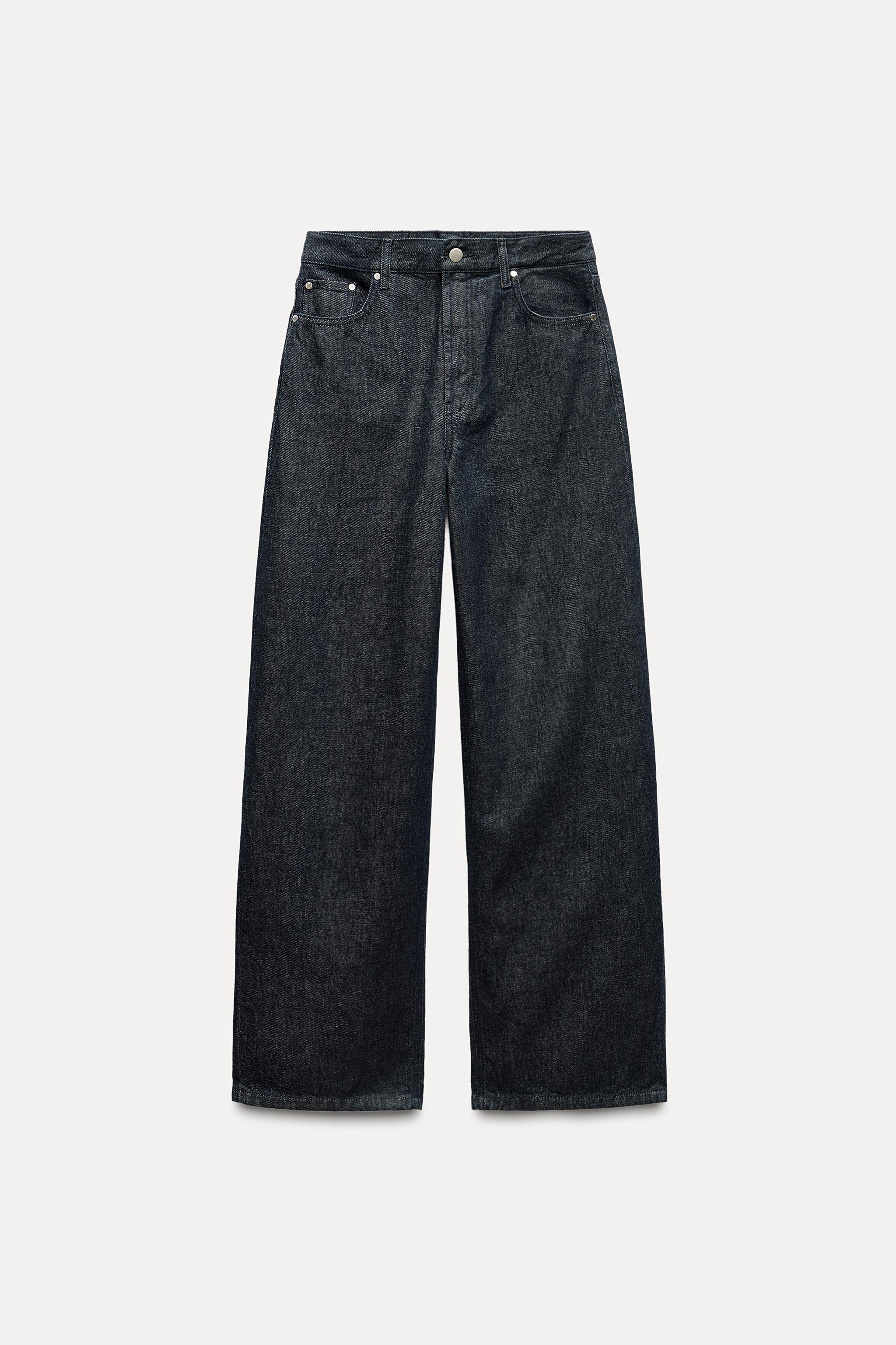 ZIPPERED DENIM TOP ZW COLLECTION Product Image
