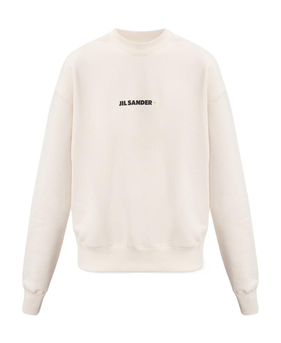 JIL SANDER Logo-print Cotton Sweatshirt In White Product Image