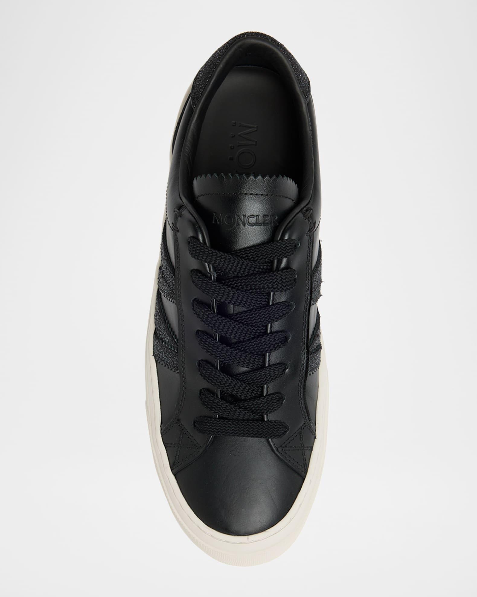 Monaco 2 Low-Top Glitter Leather Sneakers Product Image