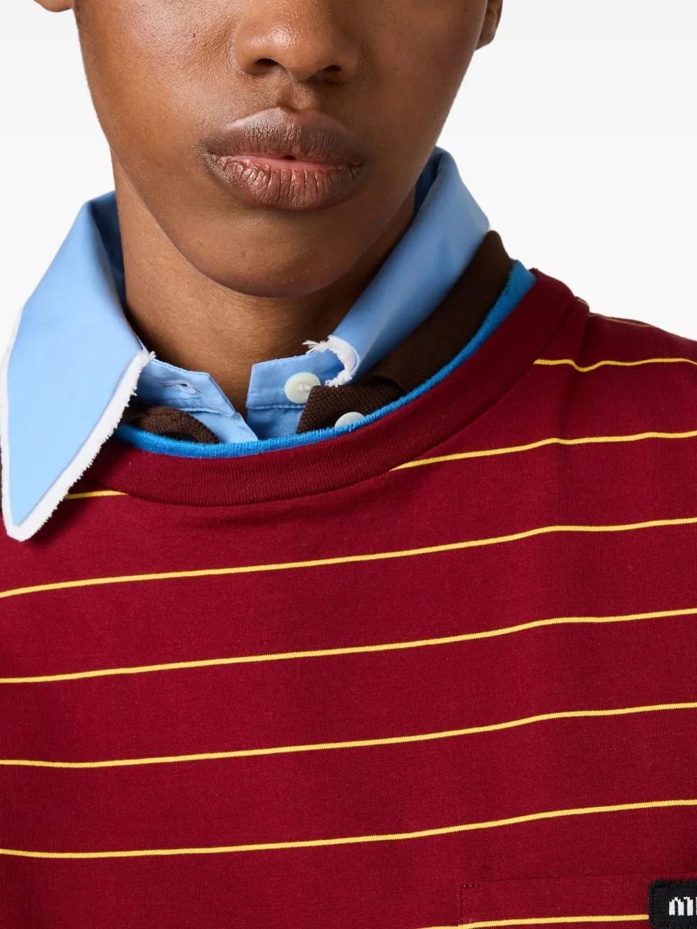long-sleeved cotton T-shirt Product Image