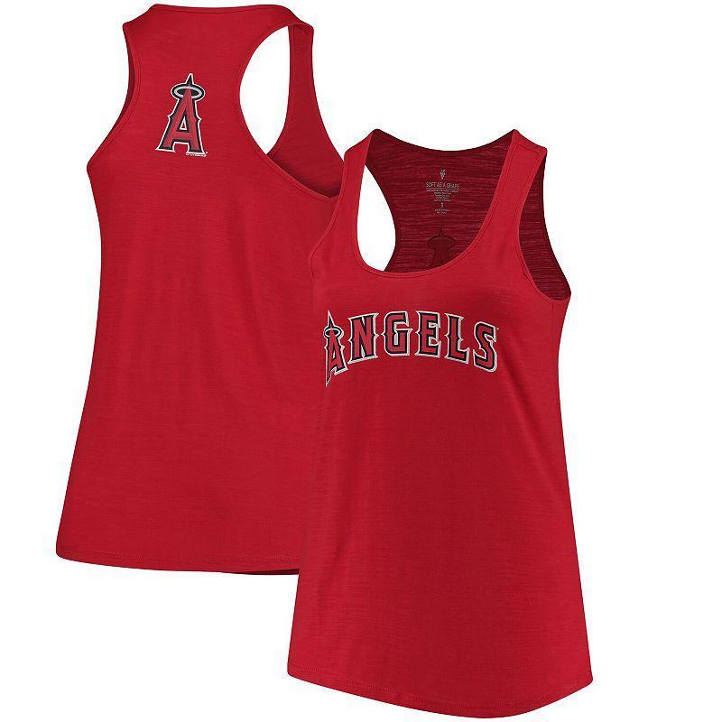 Women's Soft as a Grape Red Los Angeles Angels Plus Size Swing for the Fences Racerback Tank Top, Size: 3XL Product Image