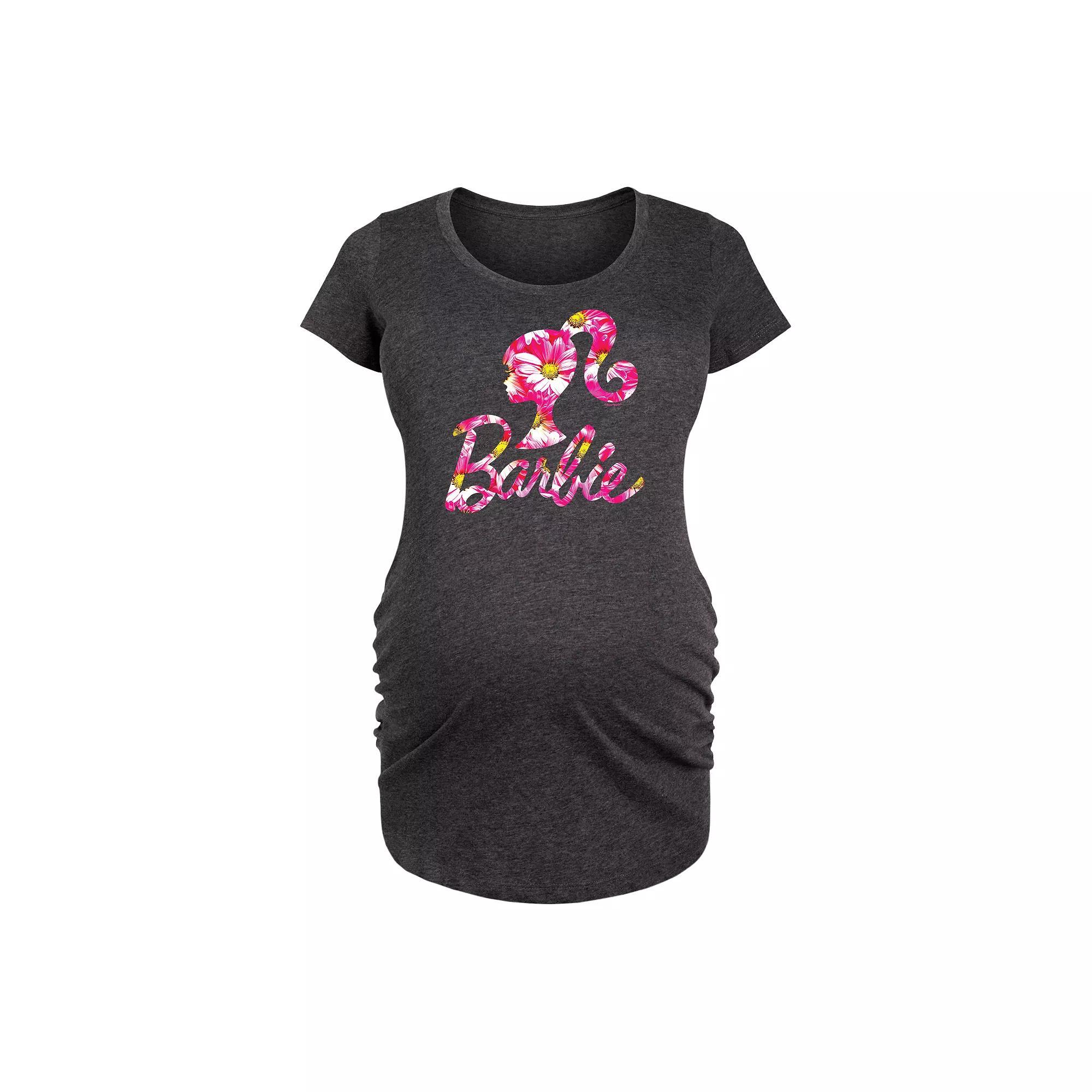 Maternity Barbie Pink Daisy Logo Graphic Tee, Womens Blue Product Image