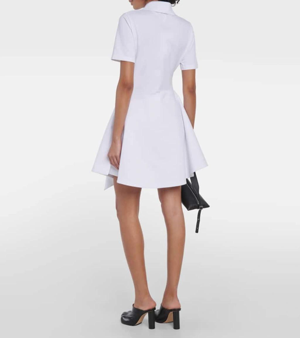 JW ANDERSON Asymmetric Knitted Minidress In White Product Image