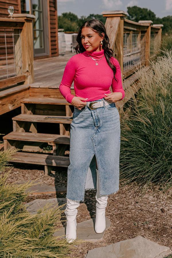 Passing Time Ribbed Top In Pink Product Image
