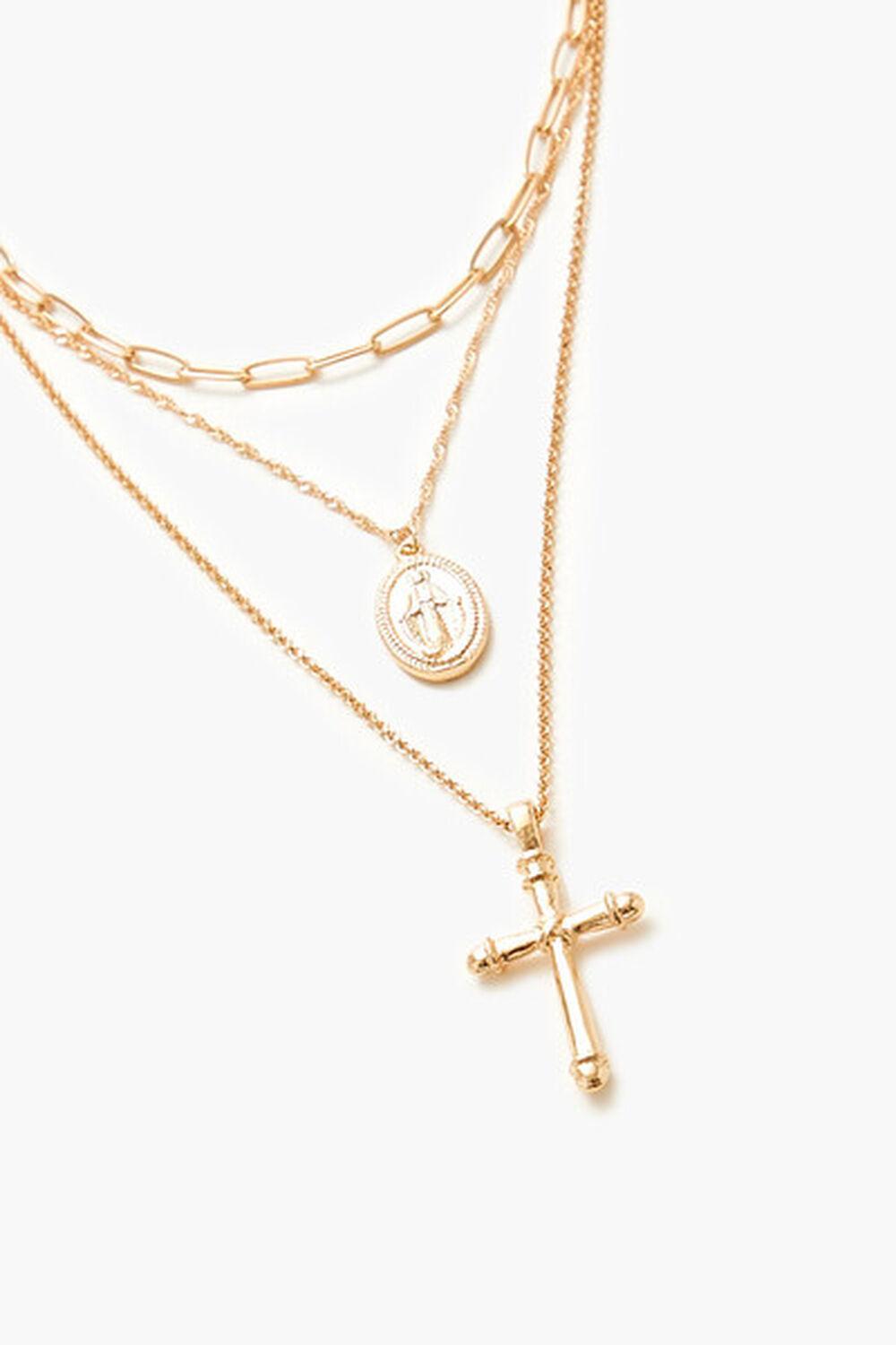 Layered Figure & Cross Necklace | Forever 21 Product Image