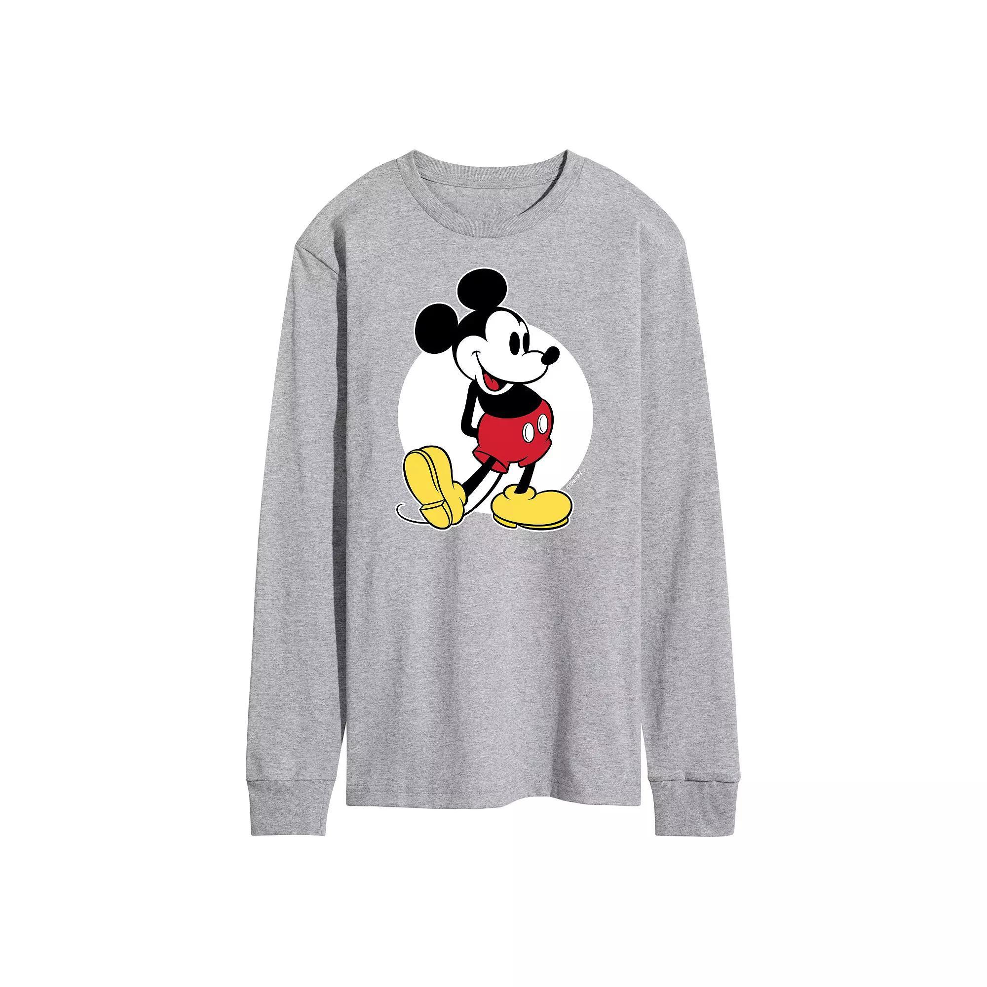 Disneys Mickey Mouse Mens Classic Long Sleeve Graphic Tee Product Image